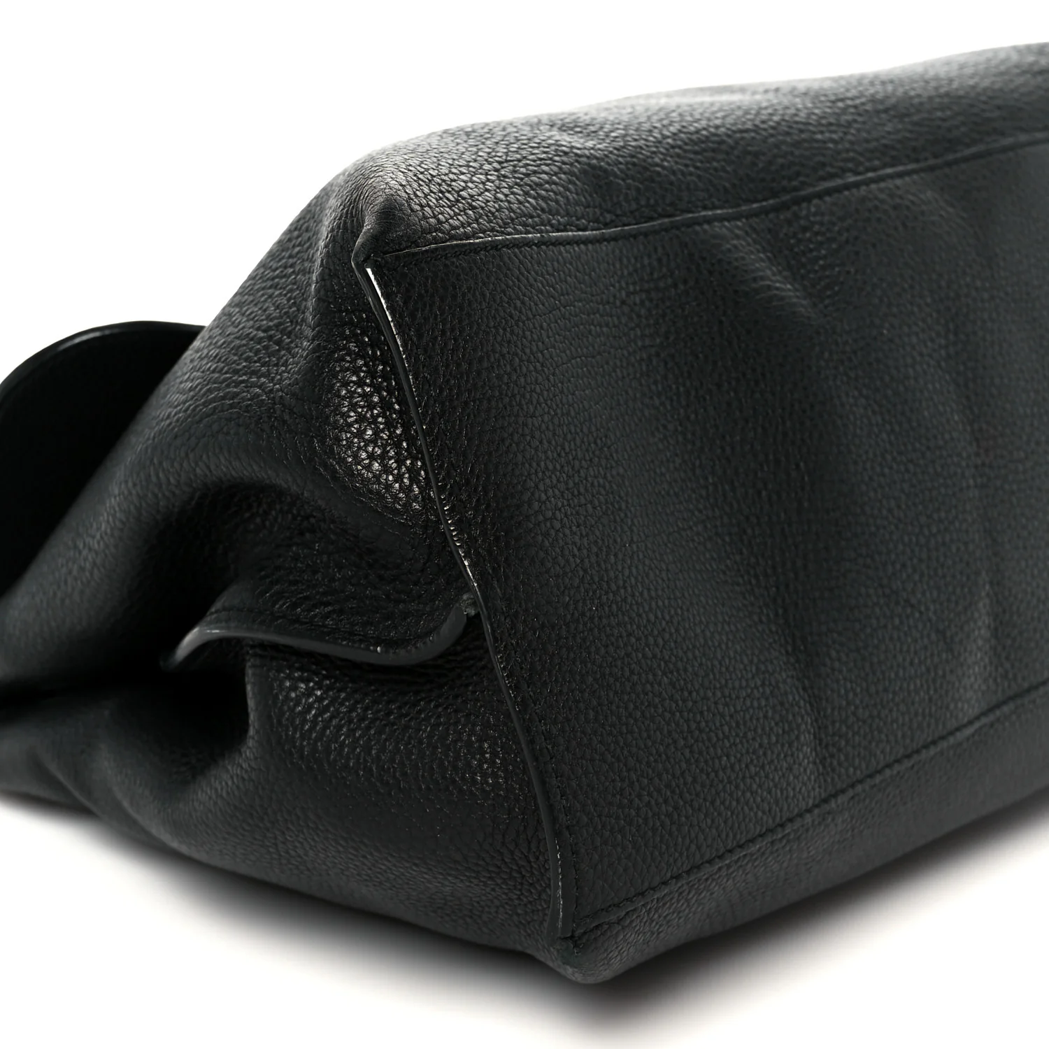 Cellarius Calfskin Large Bamboo Daily Top Handle Bag Black - Image 9