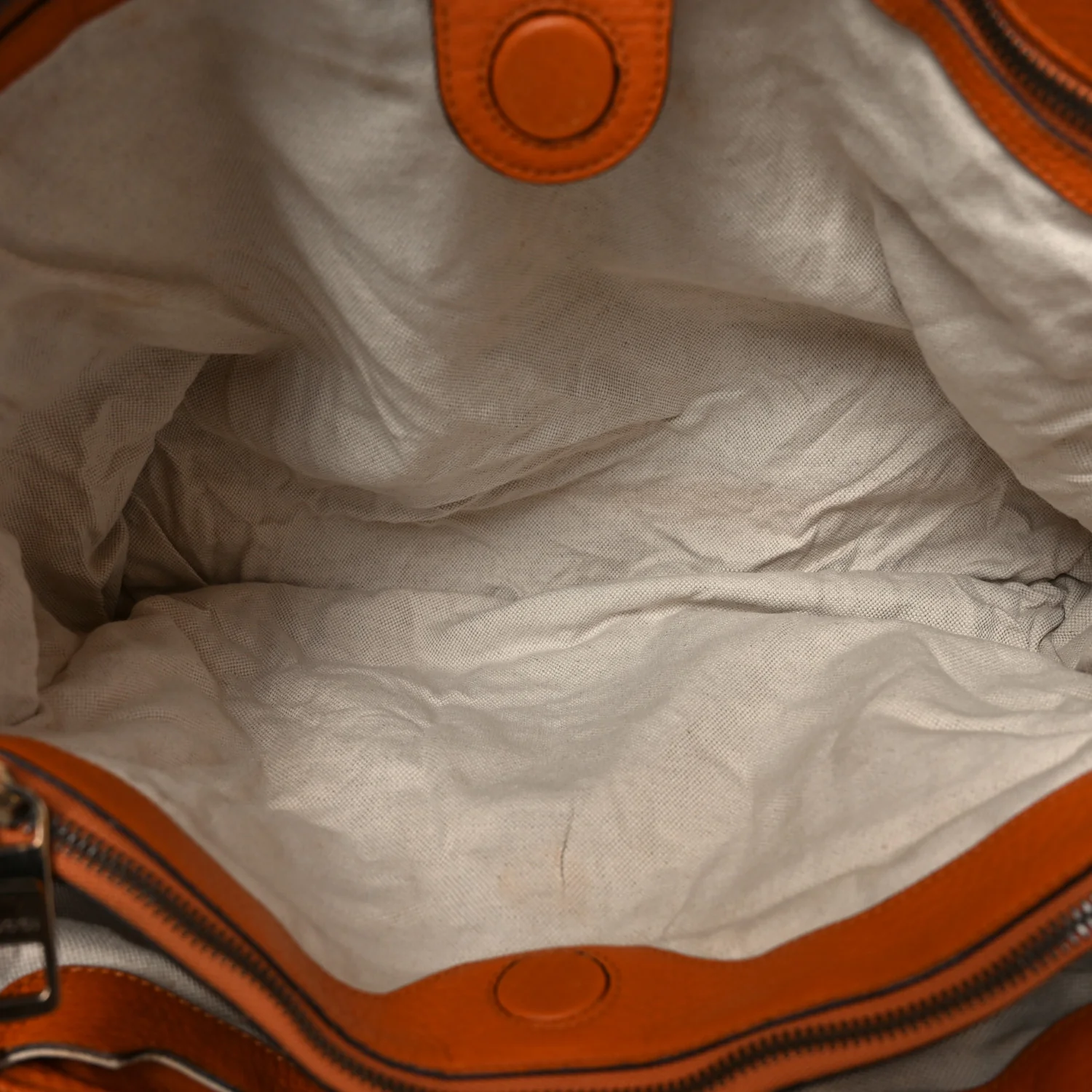 Cellarius Calfskin Large Bamboo Shopper Tote Orange - Image 5