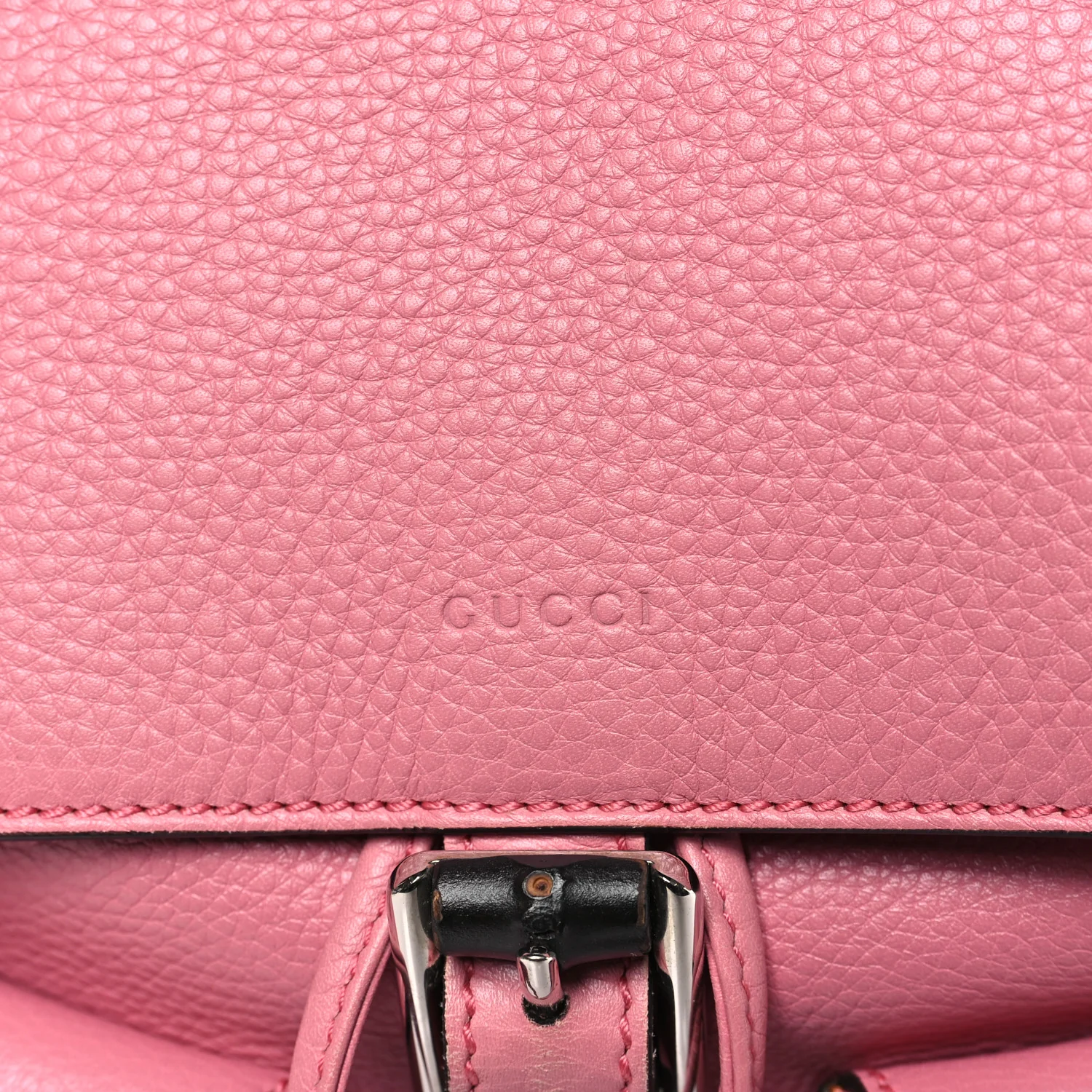 Cellarius Calfskin Medium Bamboo Backpack Glossy Pink - Image 8