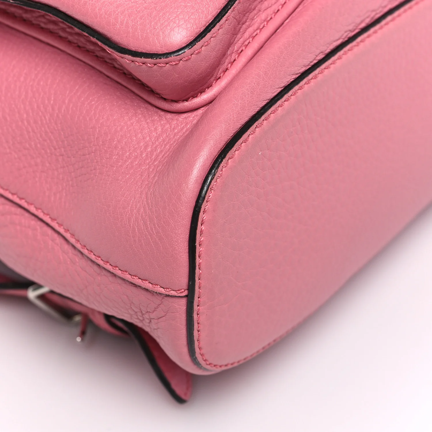 Cellarius Calfskin Medium Bamboo Backpack Glossy Pink - Image 9