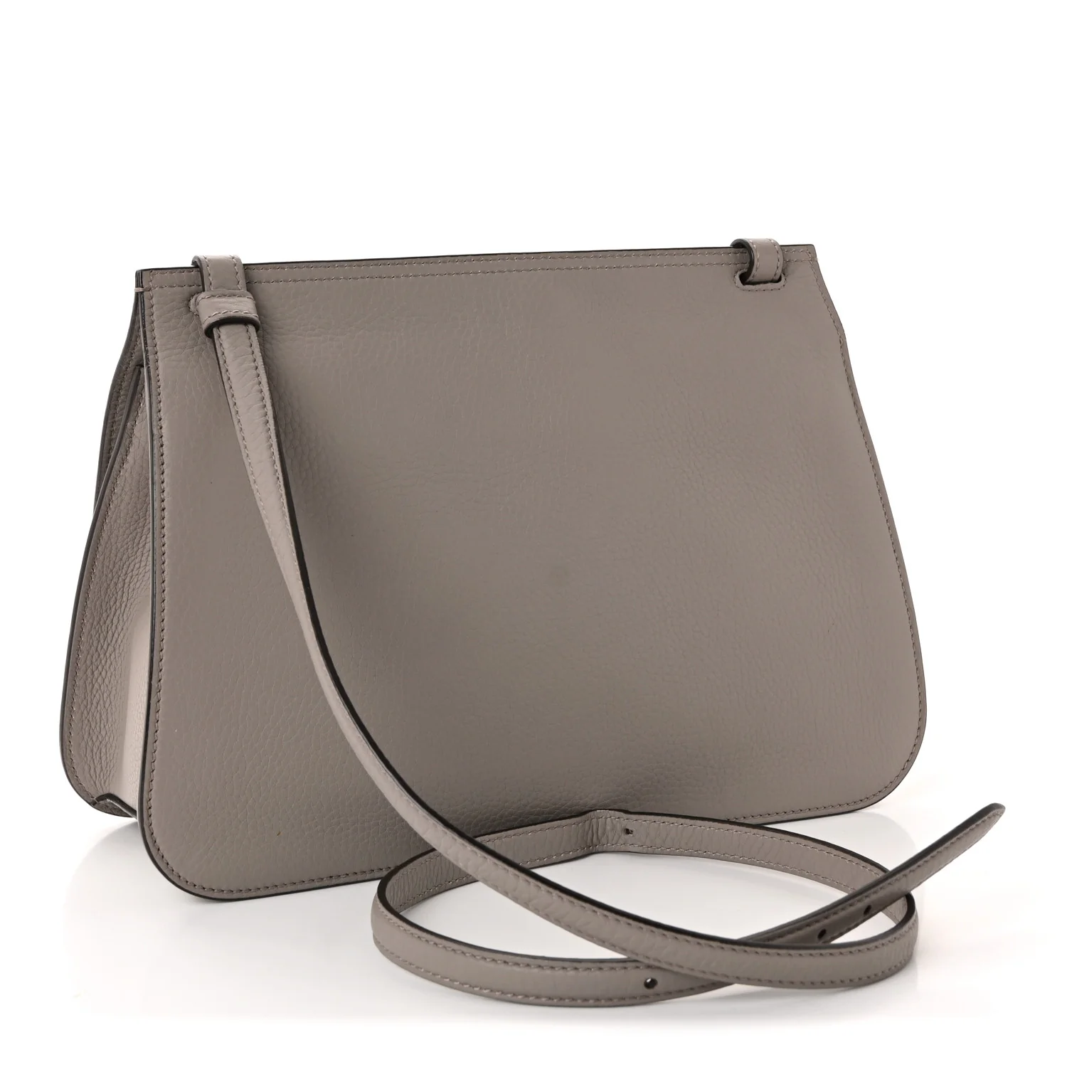 Cellarius Calfskin Medium Bamboo Daily Flap Shoulder Bag Storm Grey - Image 3