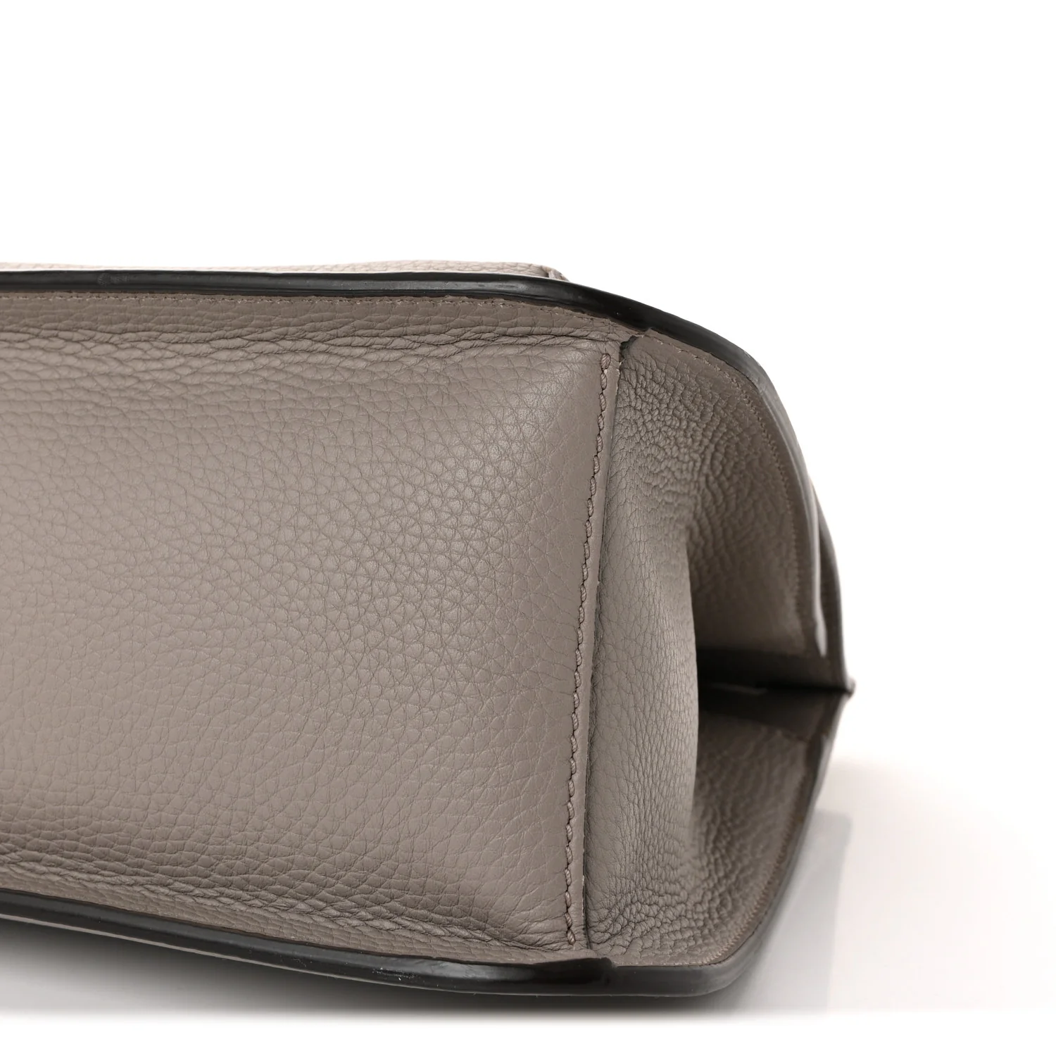 Cellarius Calfskin Medium Bamboo Daily Flap Shoulder Bag Storm Grey - Image 9