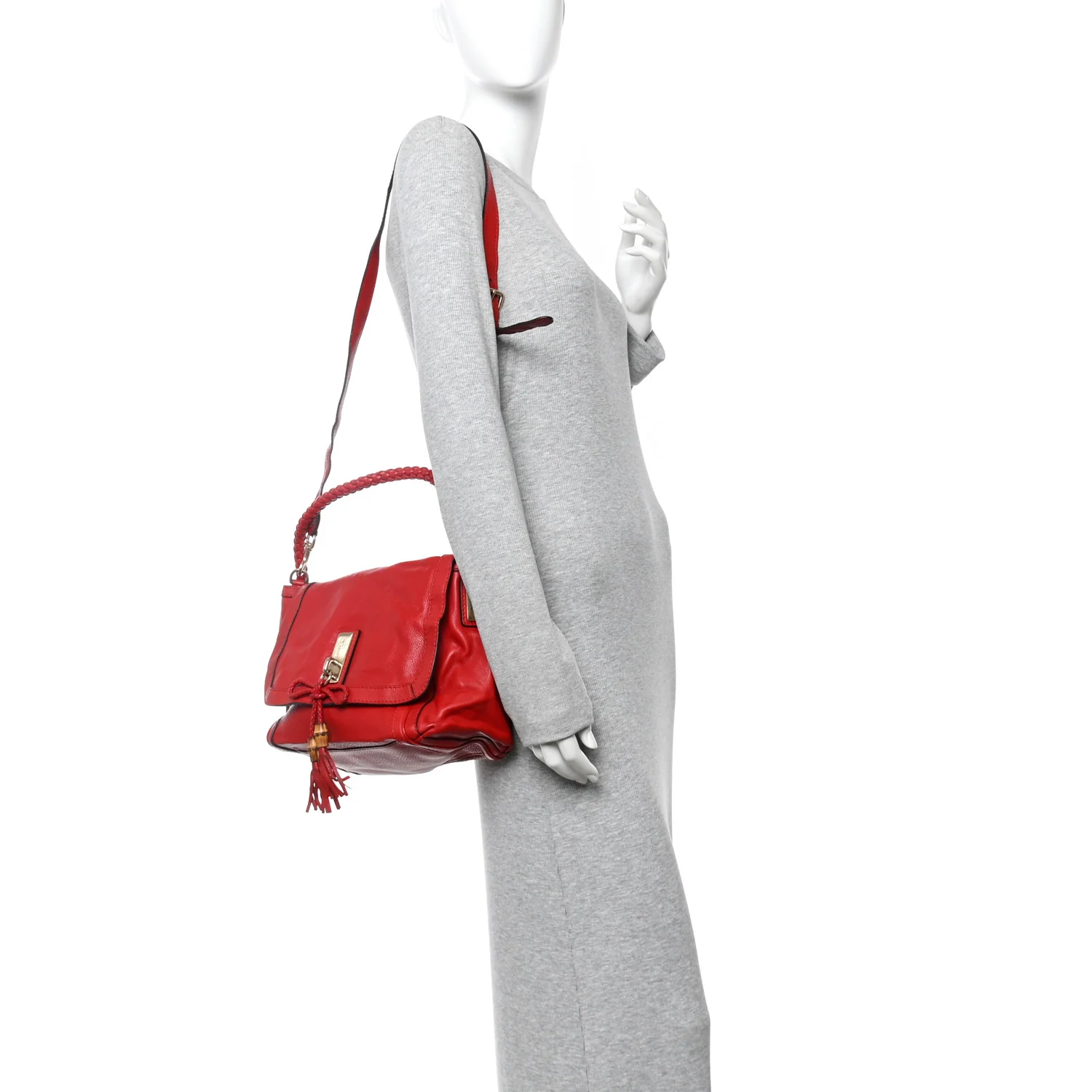 Cellarius Calfskin Medium Bella Flap Bag Vulcanic Red - Image 2