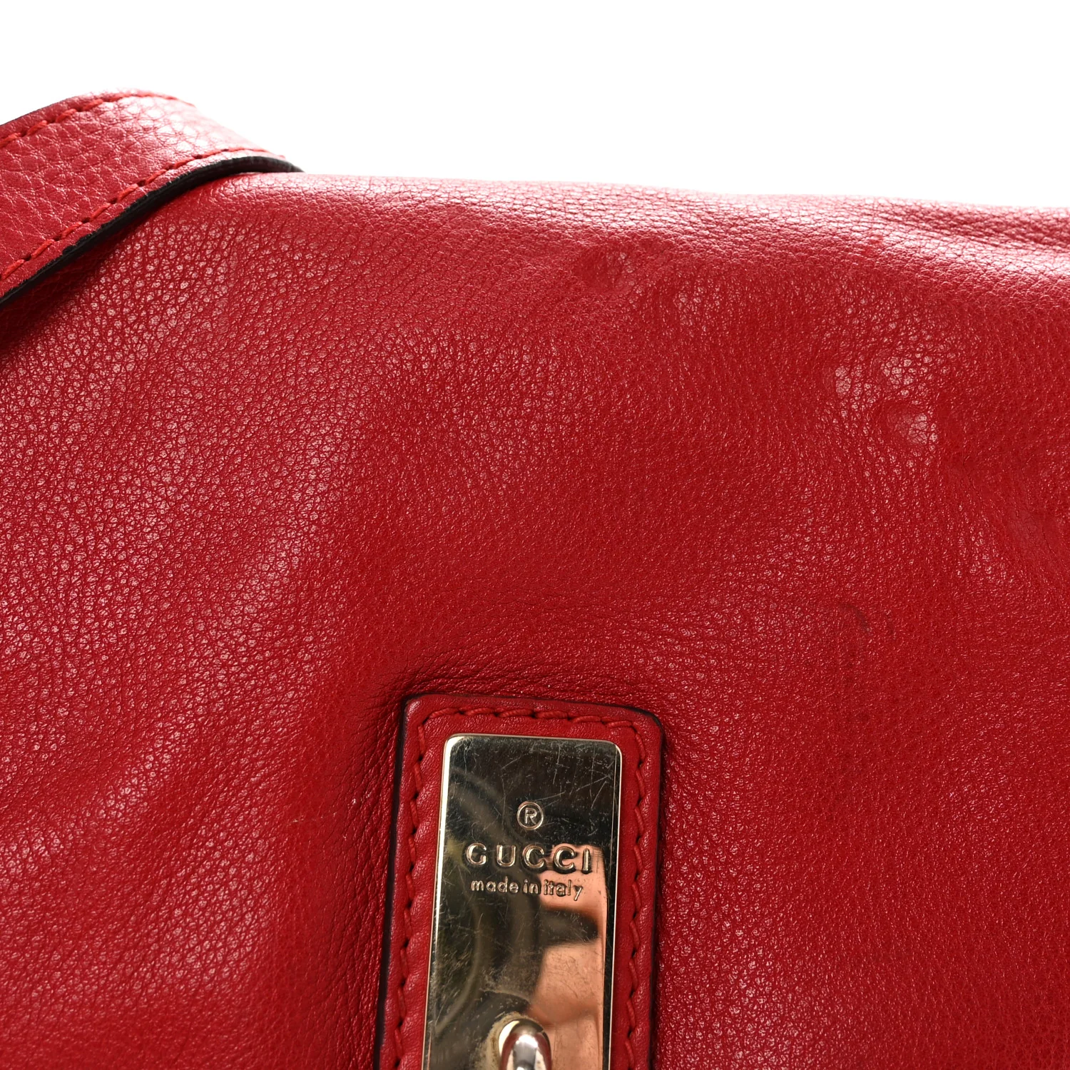 Cellarius Calfskin Medium Bella Flap Bag Vulcanic Red - Image 8