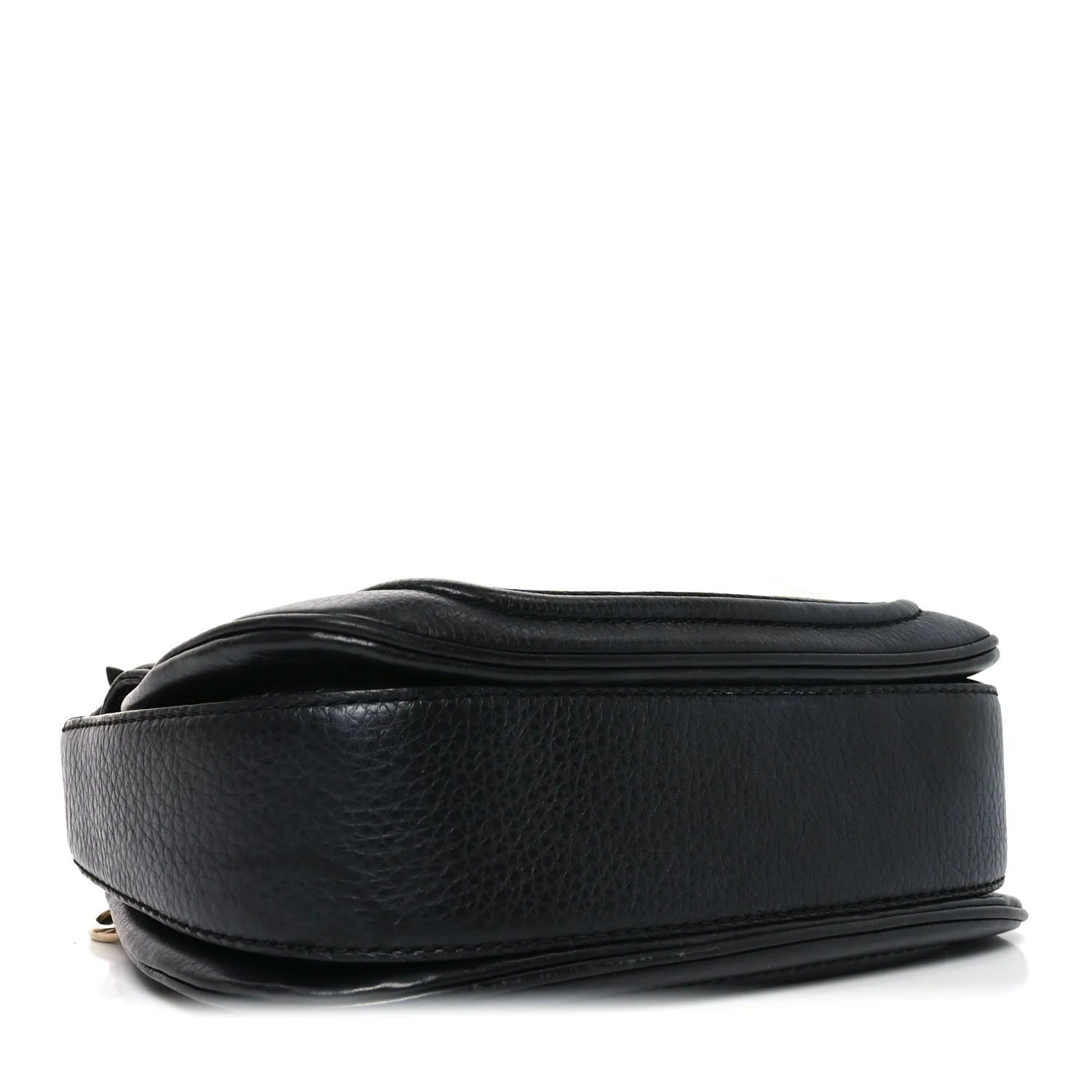 Cellarius Calfskin Medium New Bamboo Top Handle Bag Black - Image 4