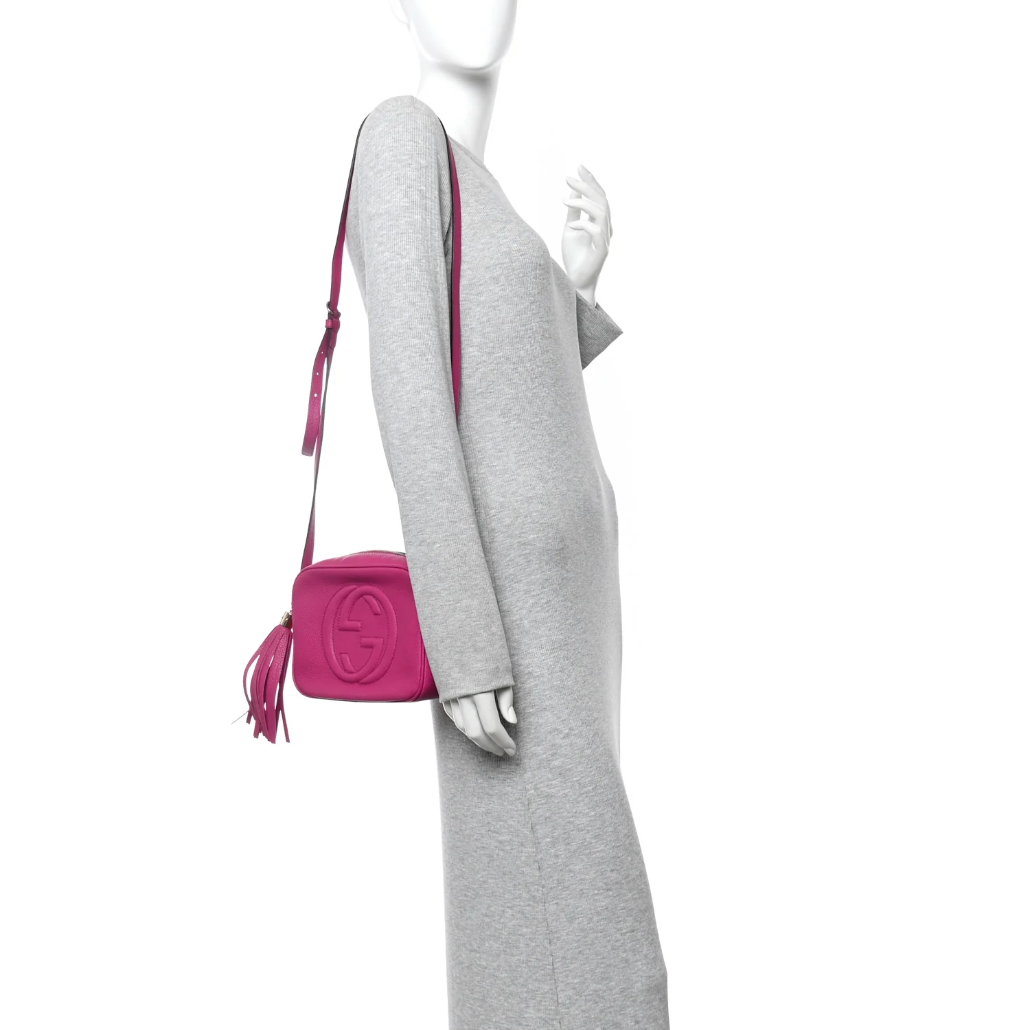 Cellarius Calfskin Small Soho Disco Bag Bright Bouganville - Image 2