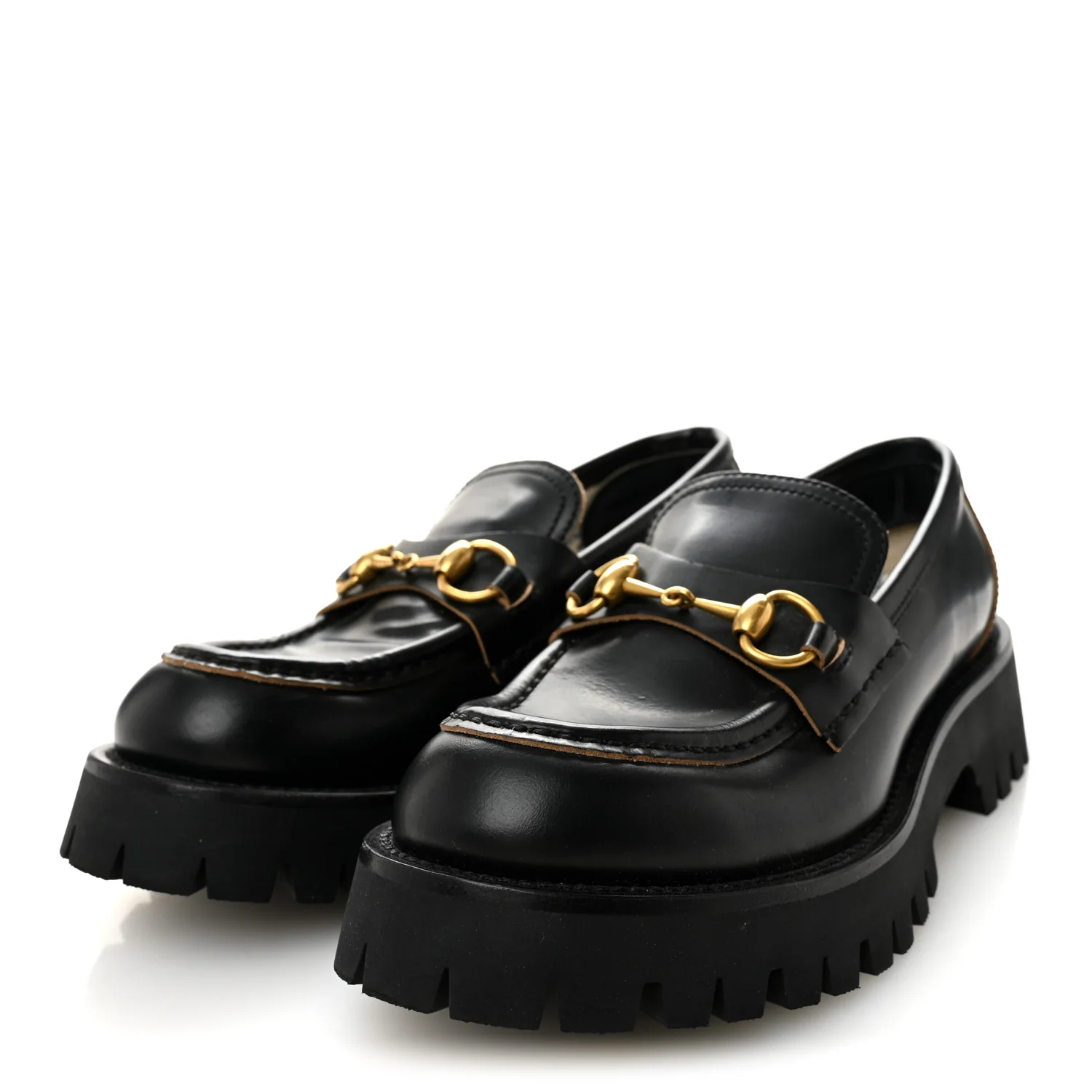 Cordovan Lux Womens Harald Horsebit 25mm Platform Loafers 37.5 Black - Image 3