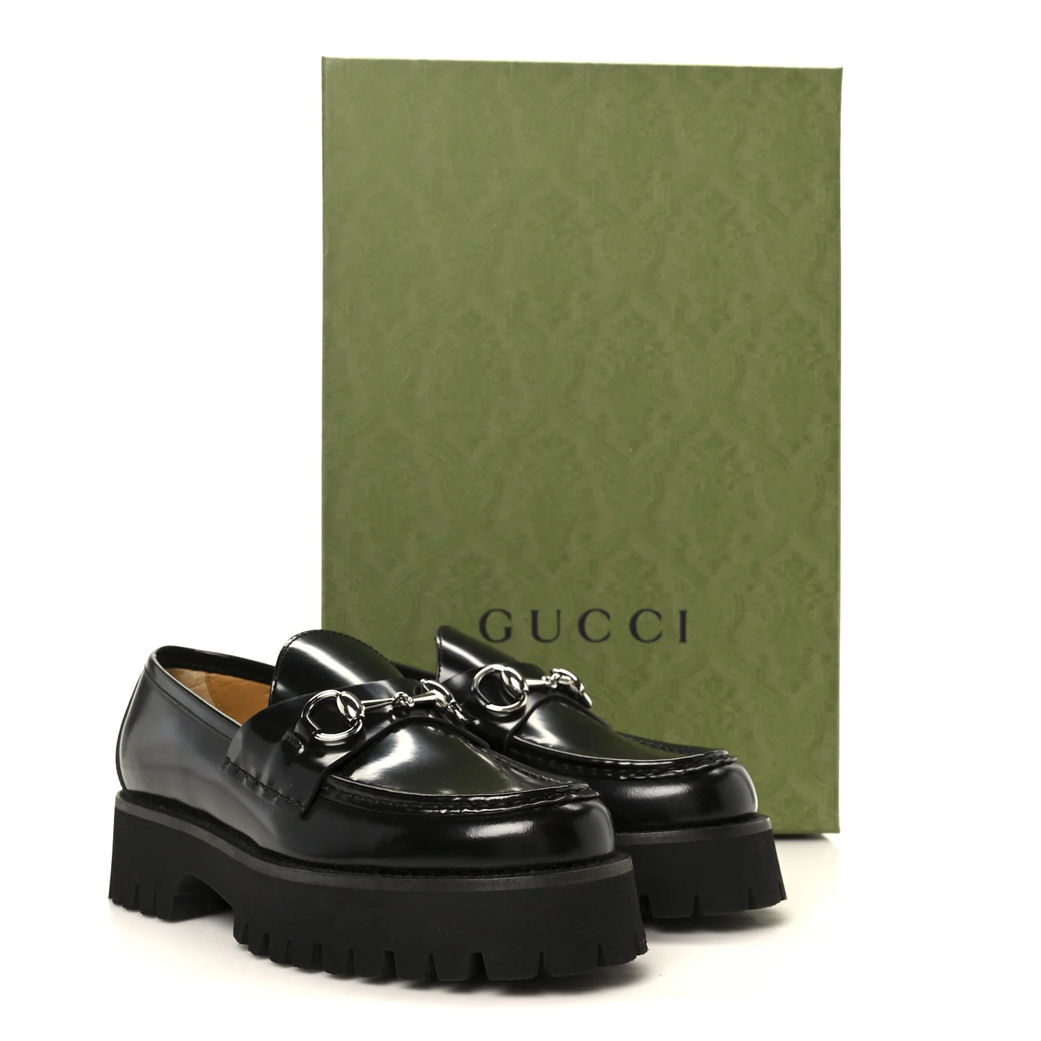 Cordovan Lux Womens Horsebit 45mm Platform Loafers 36 Black - Image 10