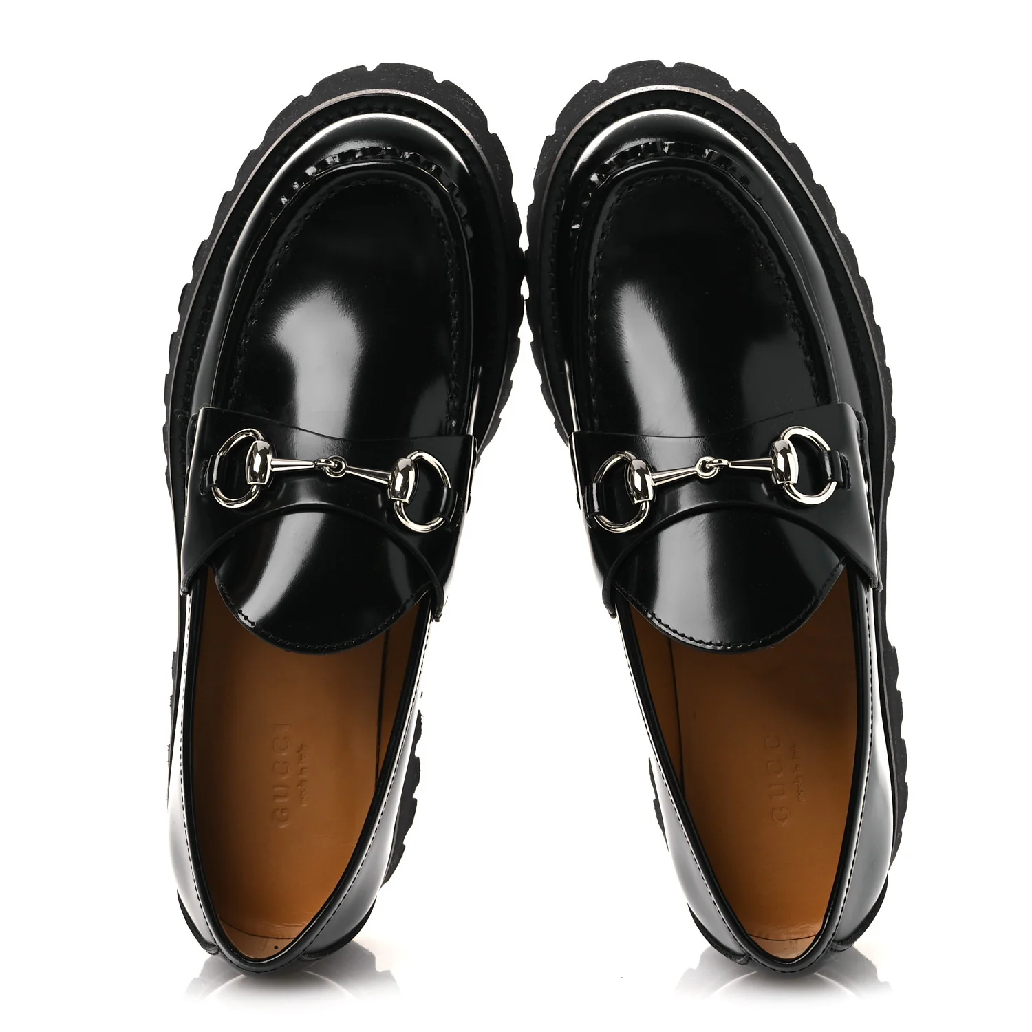 Cordovan Lux Womens Horsebit 45mm Platform Loafers 37.5 Black - Image 2