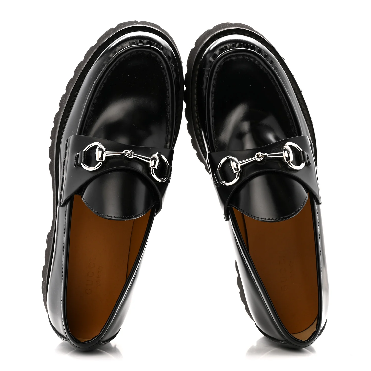 Cordovan Lux Womens Horsebit 45mm Platform Loafers 37.5 Black - Image 2
