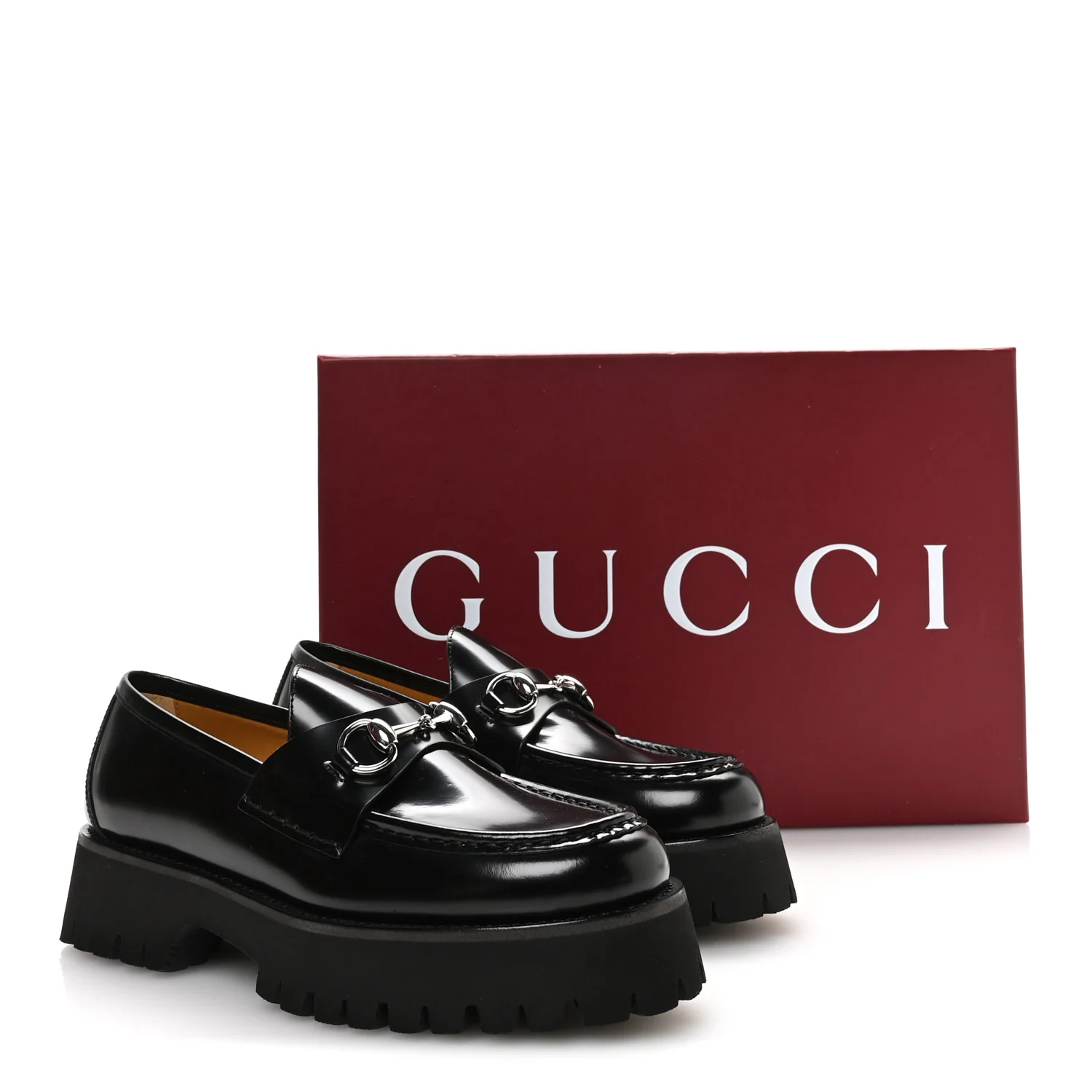 Cordovan Lux Womens Horsebit 45mm Platform Loafers 39.5 Black - Image 9