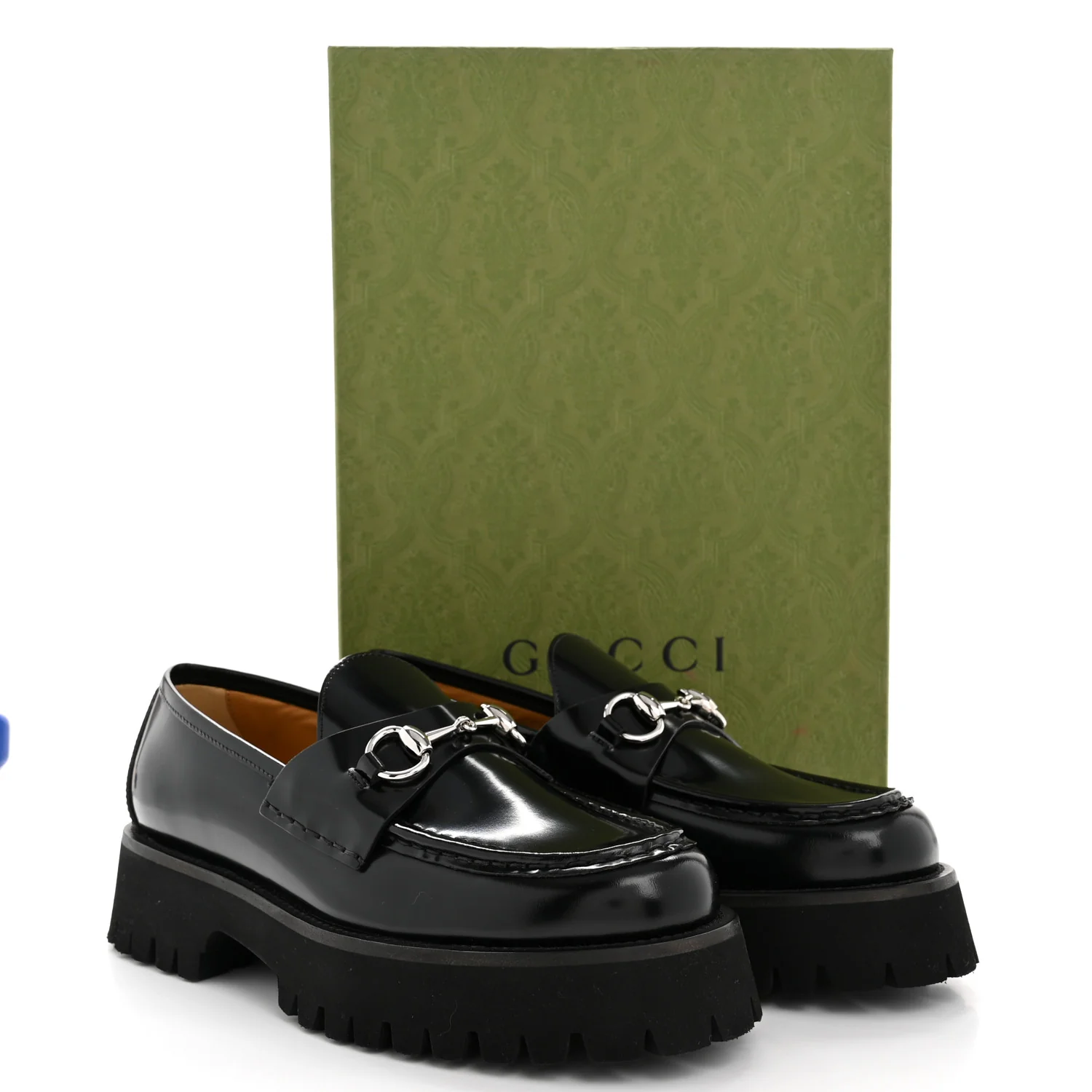 Cordovan Lux Womens Horsebit 45mm Platform Loafers 39.5 Black - Image 10