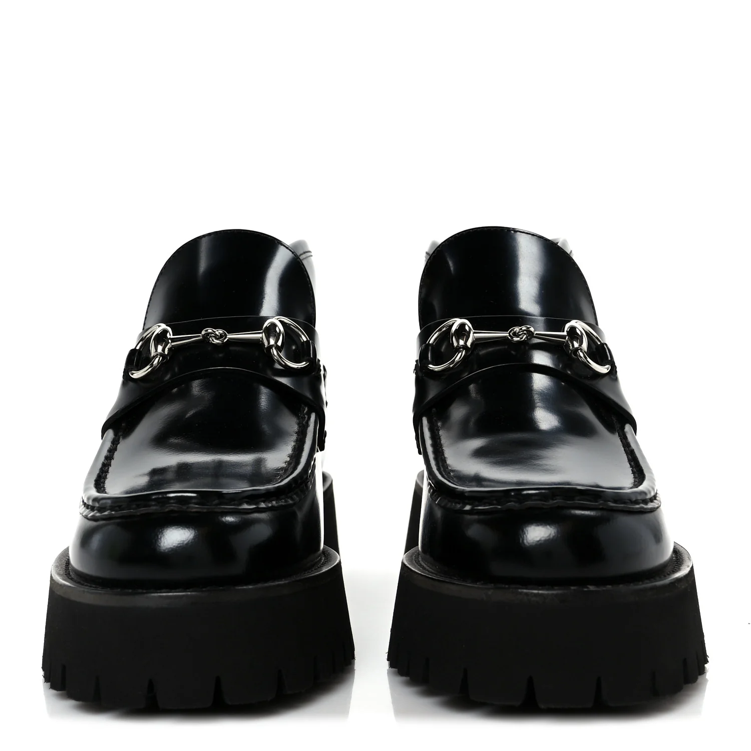 Cordovan Lux Womens Horsebit Platform Ankle Boots 39 Black - Image 3