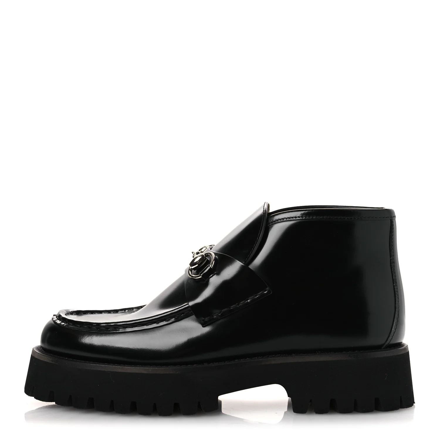 Cordovan Lux Womens Horsebit Platform Ankle Boots 39 Black