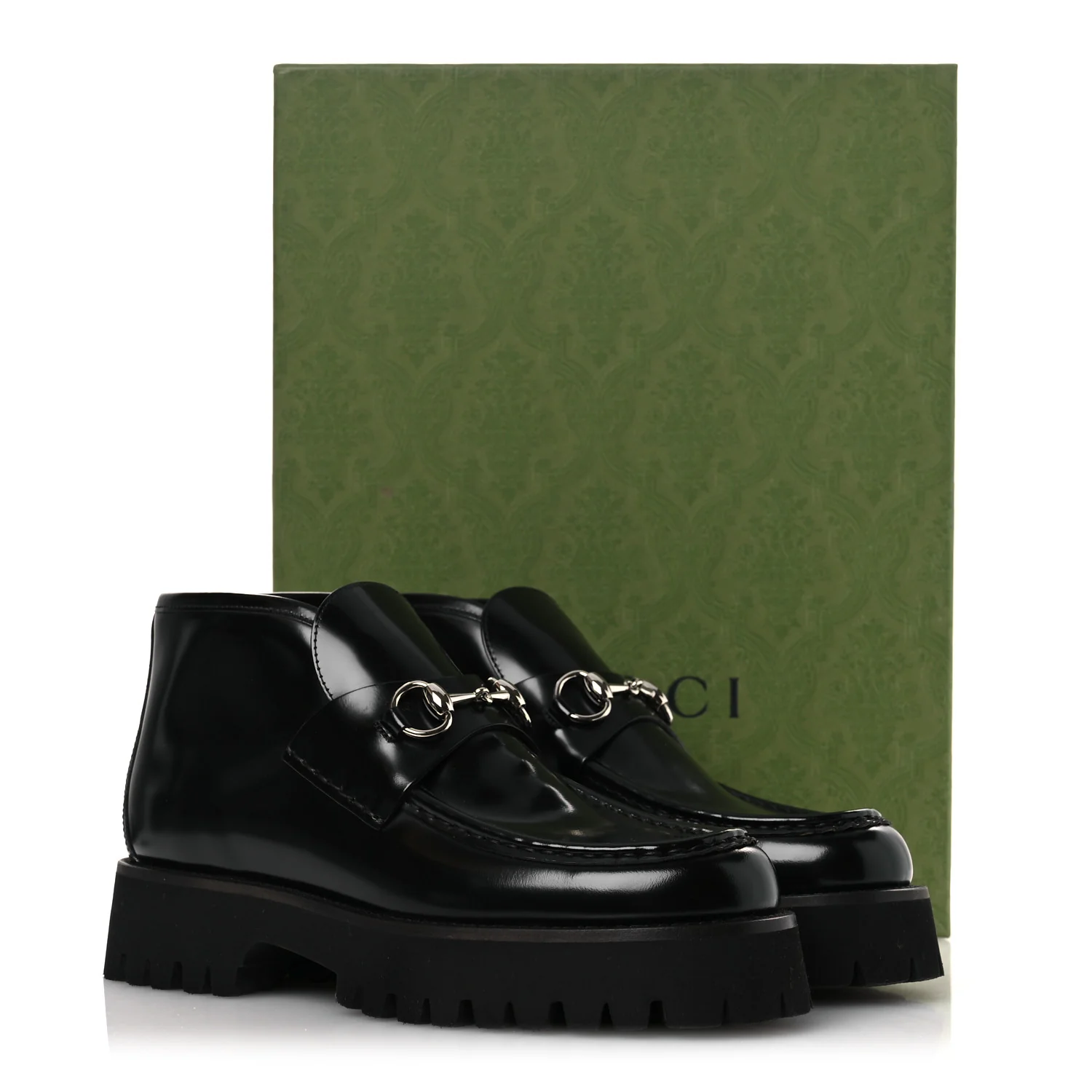 Cordovan Lux Womens Horsebit Platform Ankle Boots 39 Black - Image 11