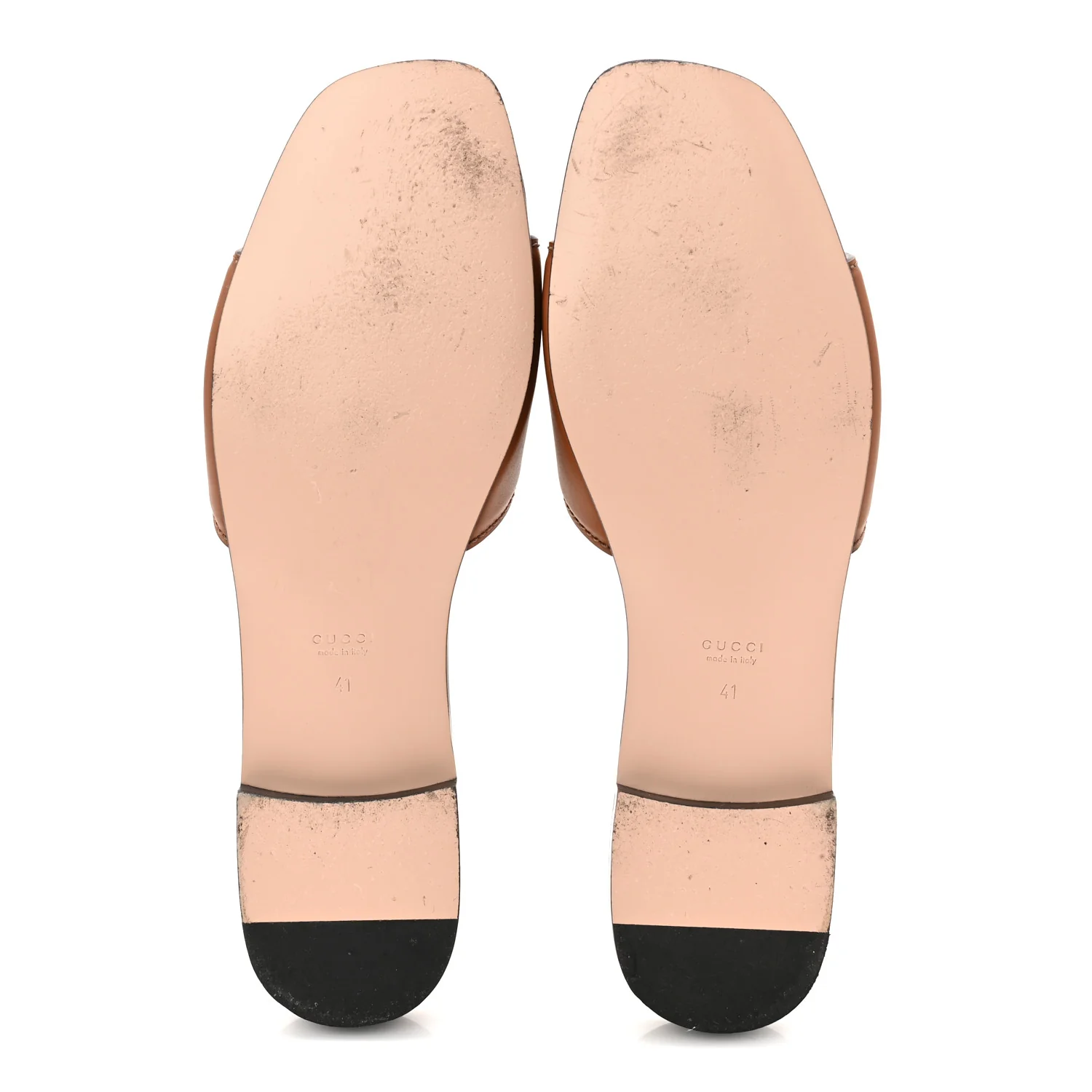 Cosmos Softy Calfskin Interlocking G Cut Out Slide Sandals 41 Cuir - Image 6