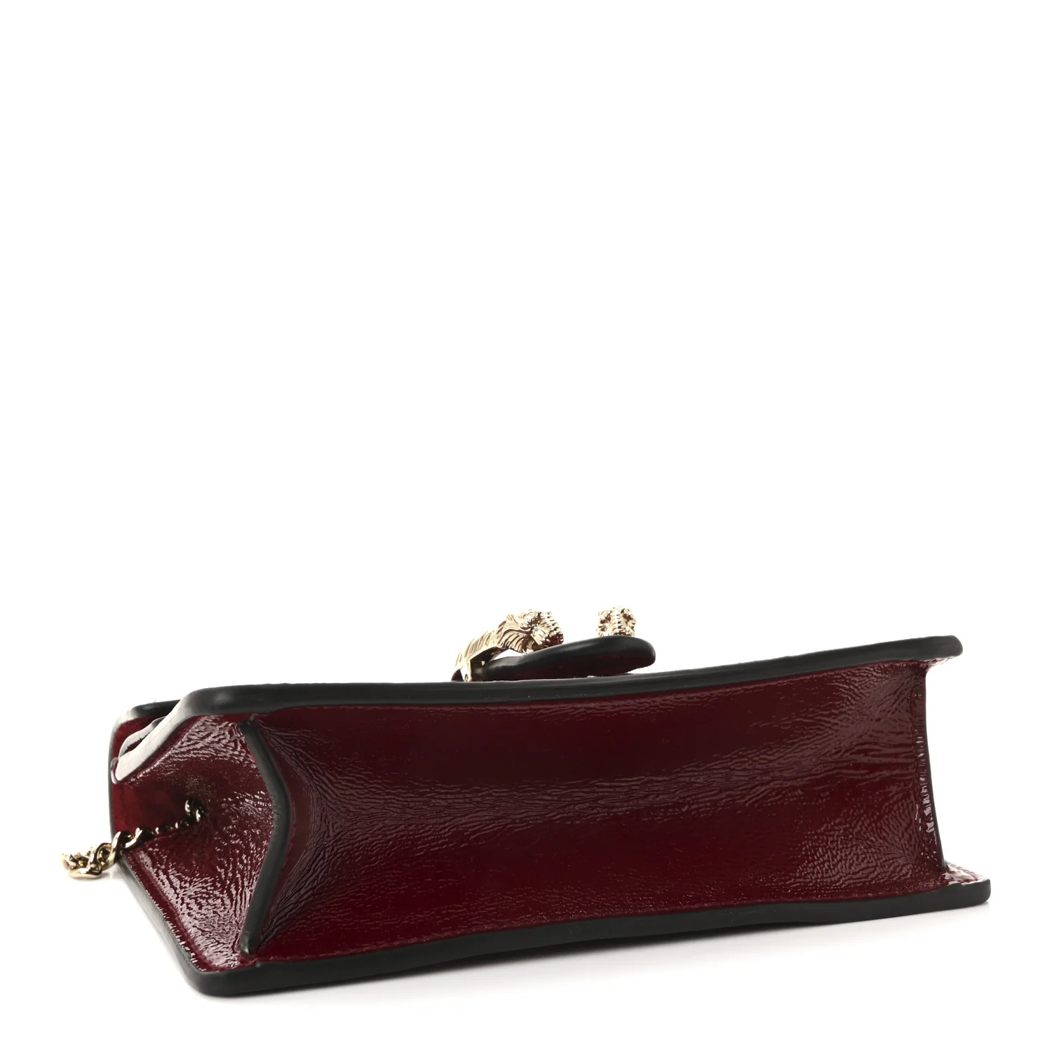 Crinkled Patent Mini Dionysus Shoulder Bag Rosso Ancora Red - Image 4