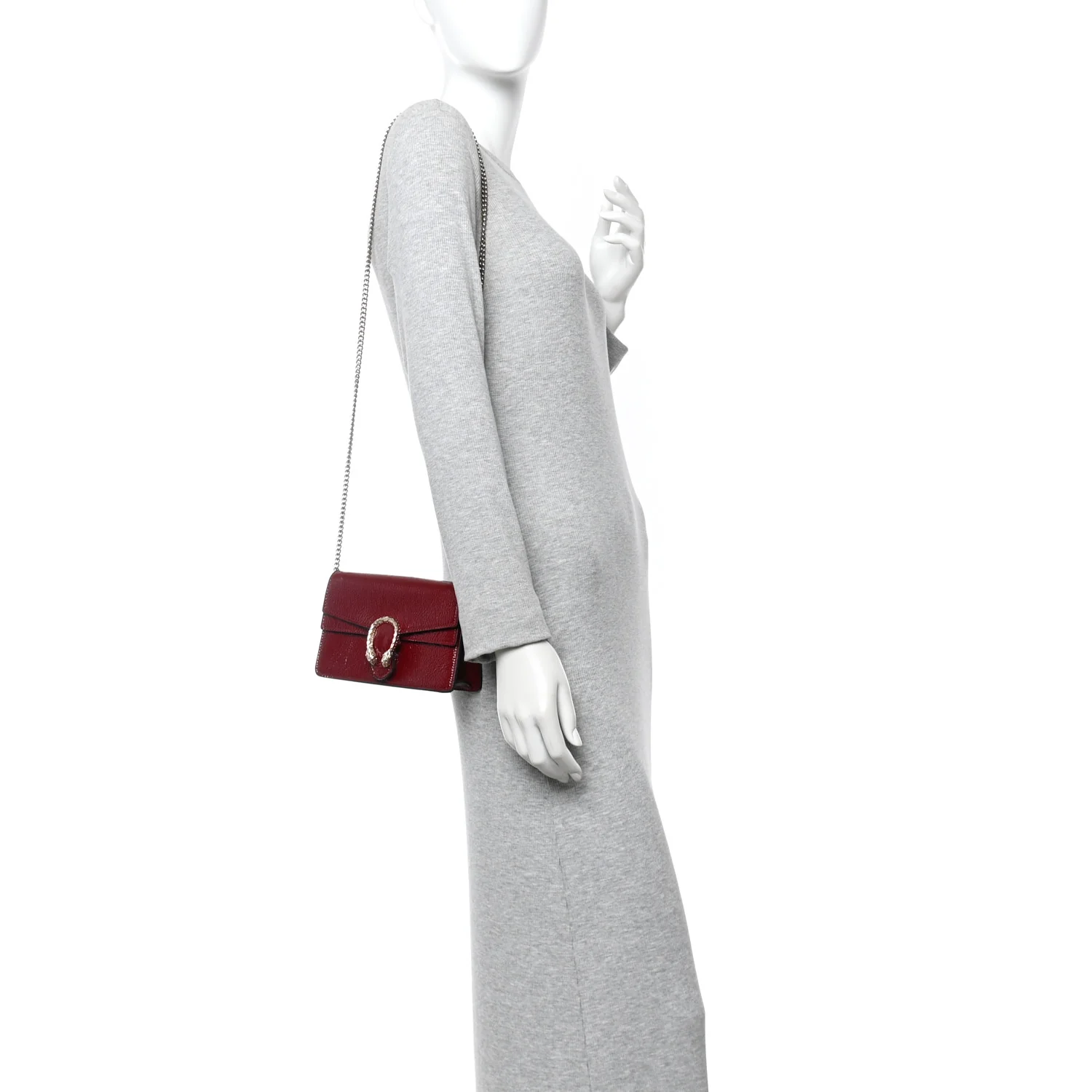 Crinkled Patent Mini Dionysus Shoulder Bag Rosso Ancora Red - Image 2
