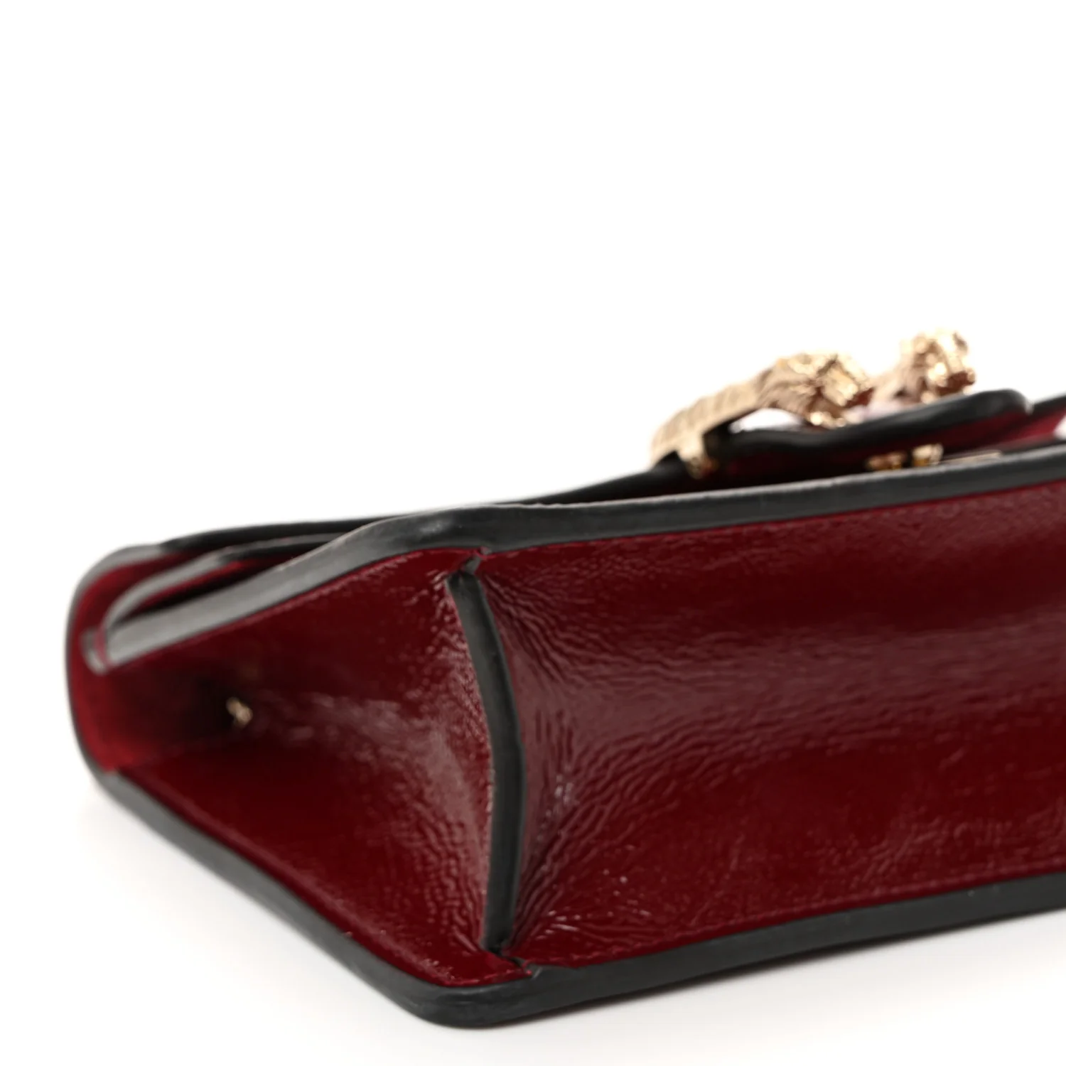 Crinkled Patent Mini Dionysus Shoulder Bag Rosso Ancora Red - Image 8
