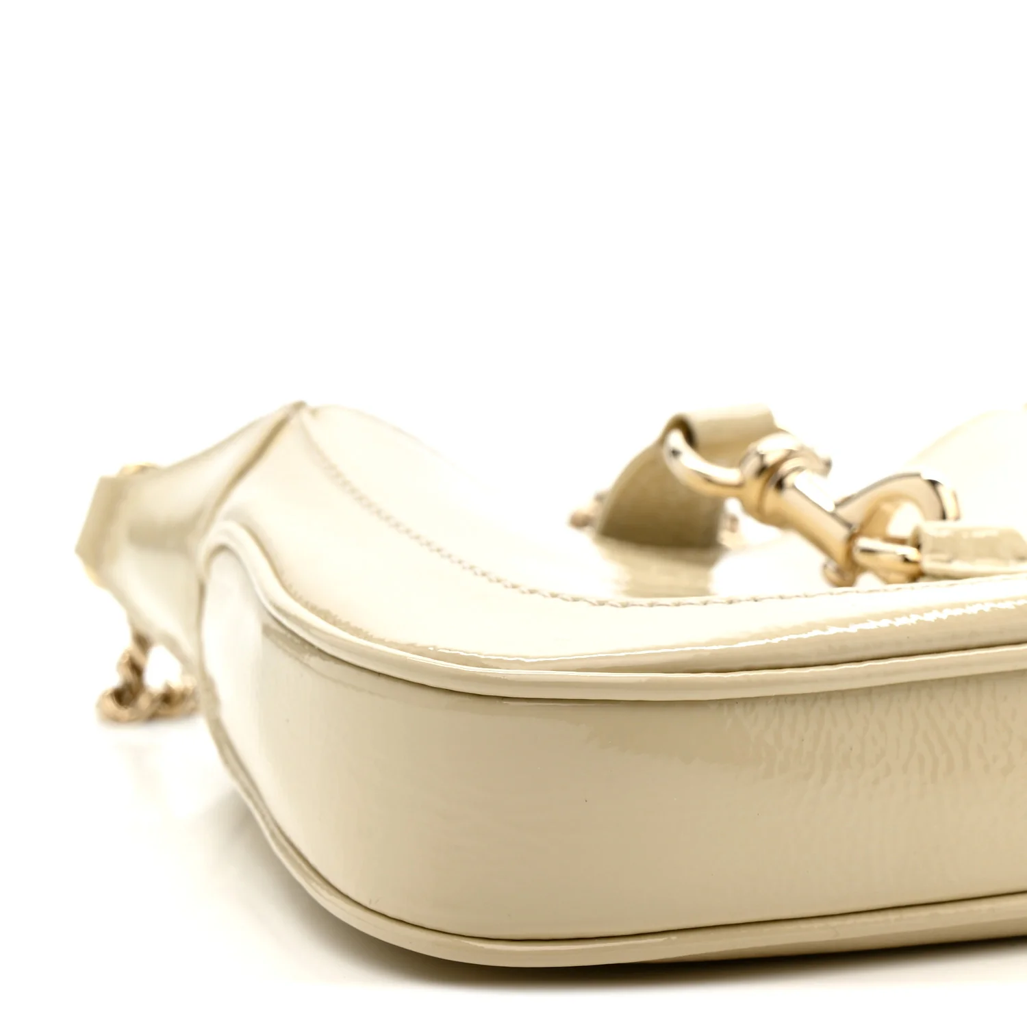 Crinkled Patent Mini Jackie Notte Bag New Ivoire - Image 9
