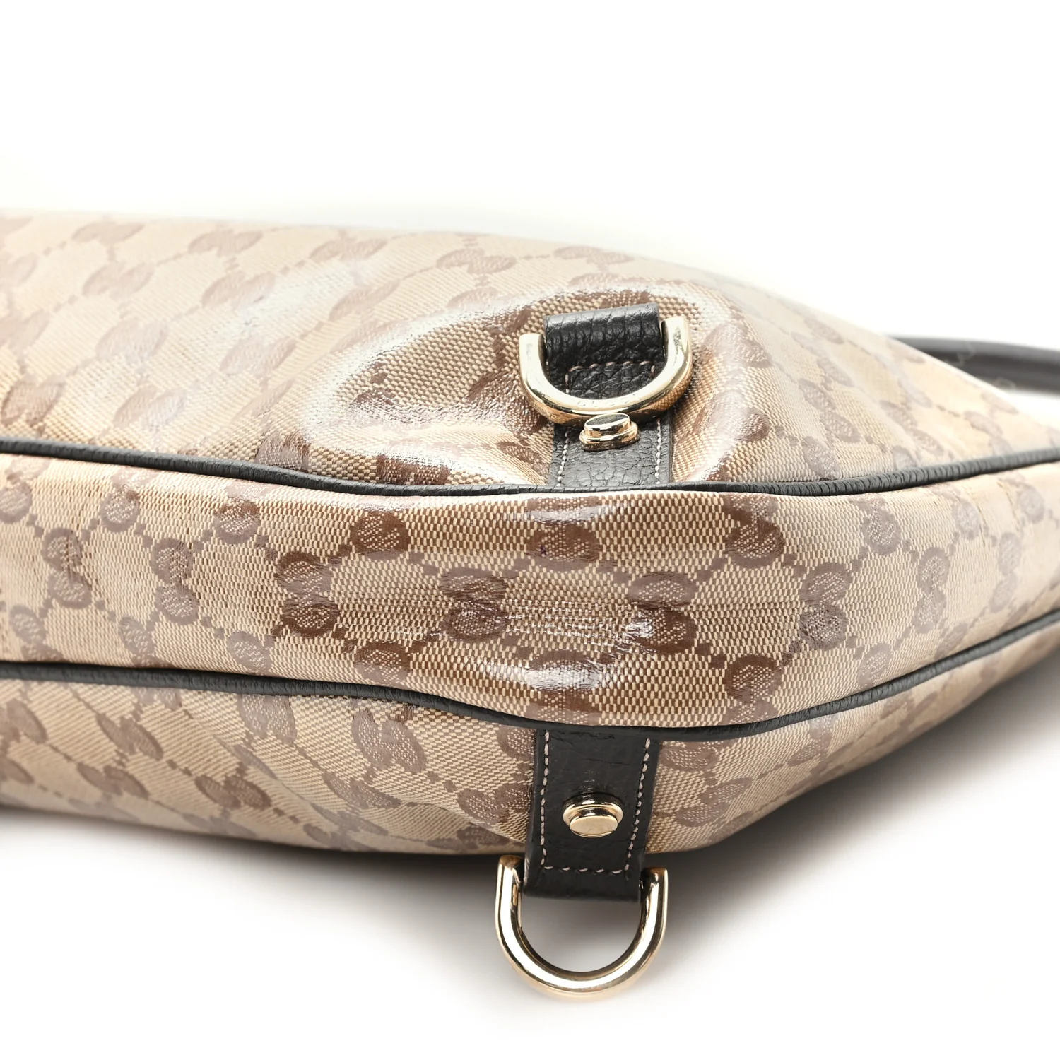 Crystal Monogram Large Abbey D Ring Hobo Dark Brown - Image 10