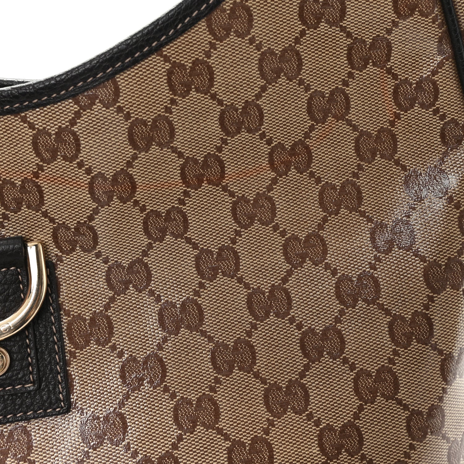 Crystal Monogram Large Abbey D Ring Hobo Dark Brown - Image 12