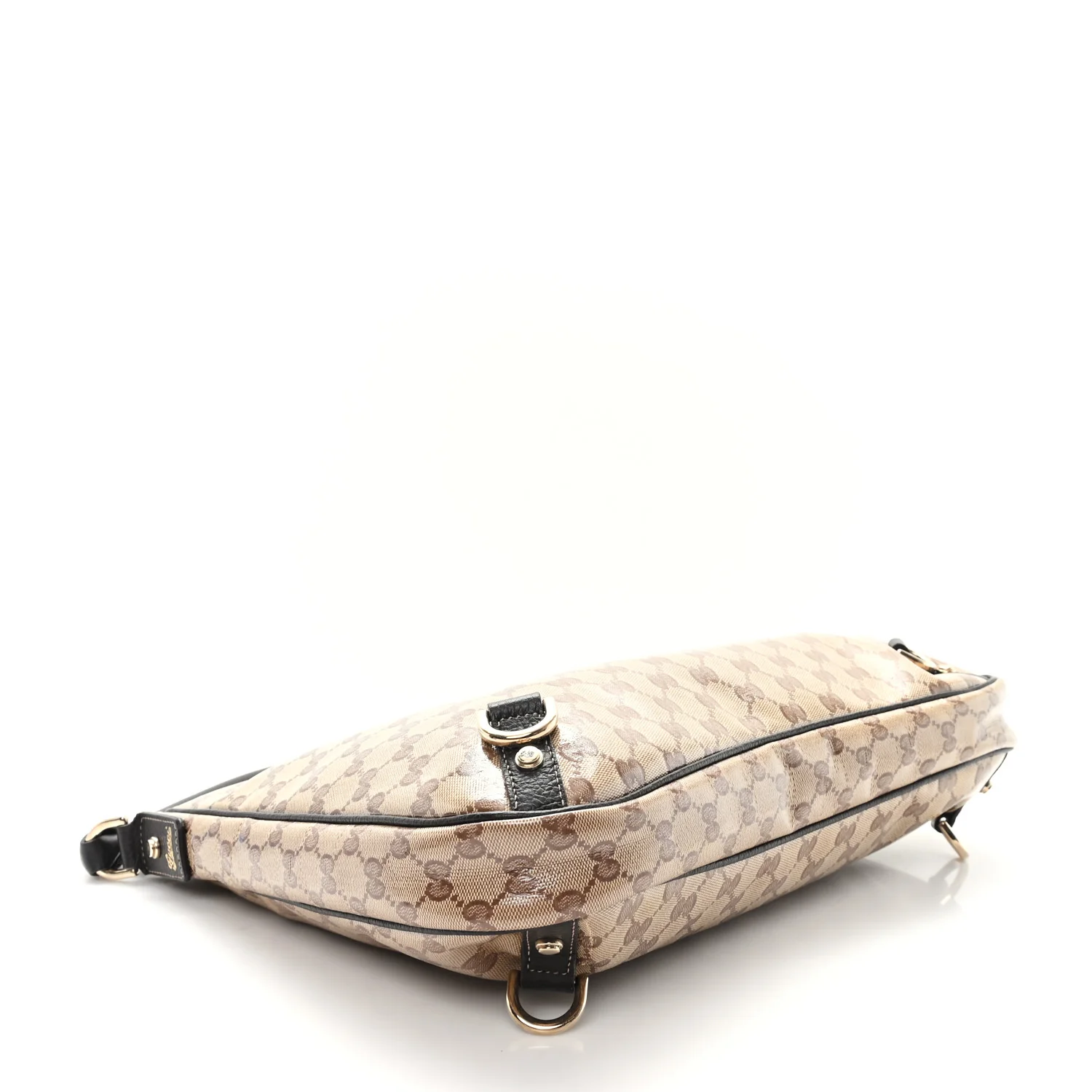 Crystal Monogram Large Abbey D Ring Hobo Dark Brown - Image 4