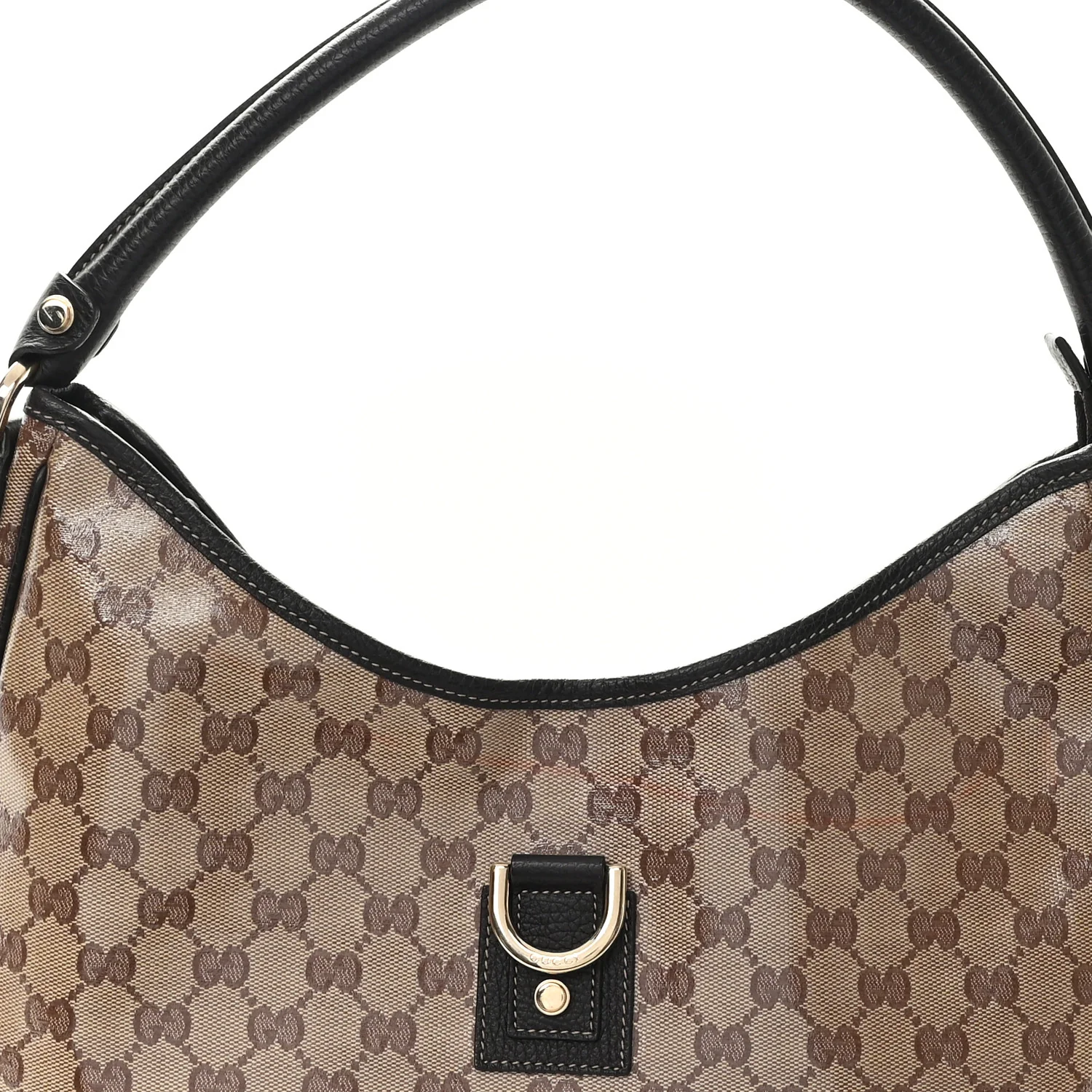 Crystal Monogram Large Abbey D Ring Hobo Dark Brown - Image 8