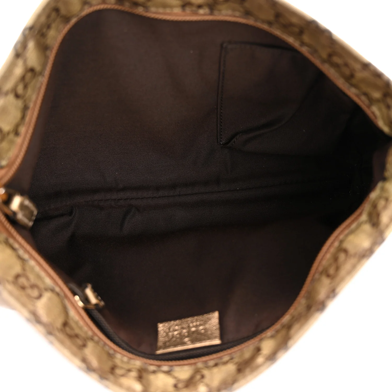 Crystal Monogram Web Small Flat Messenger Crossbody Bronze - Image 5