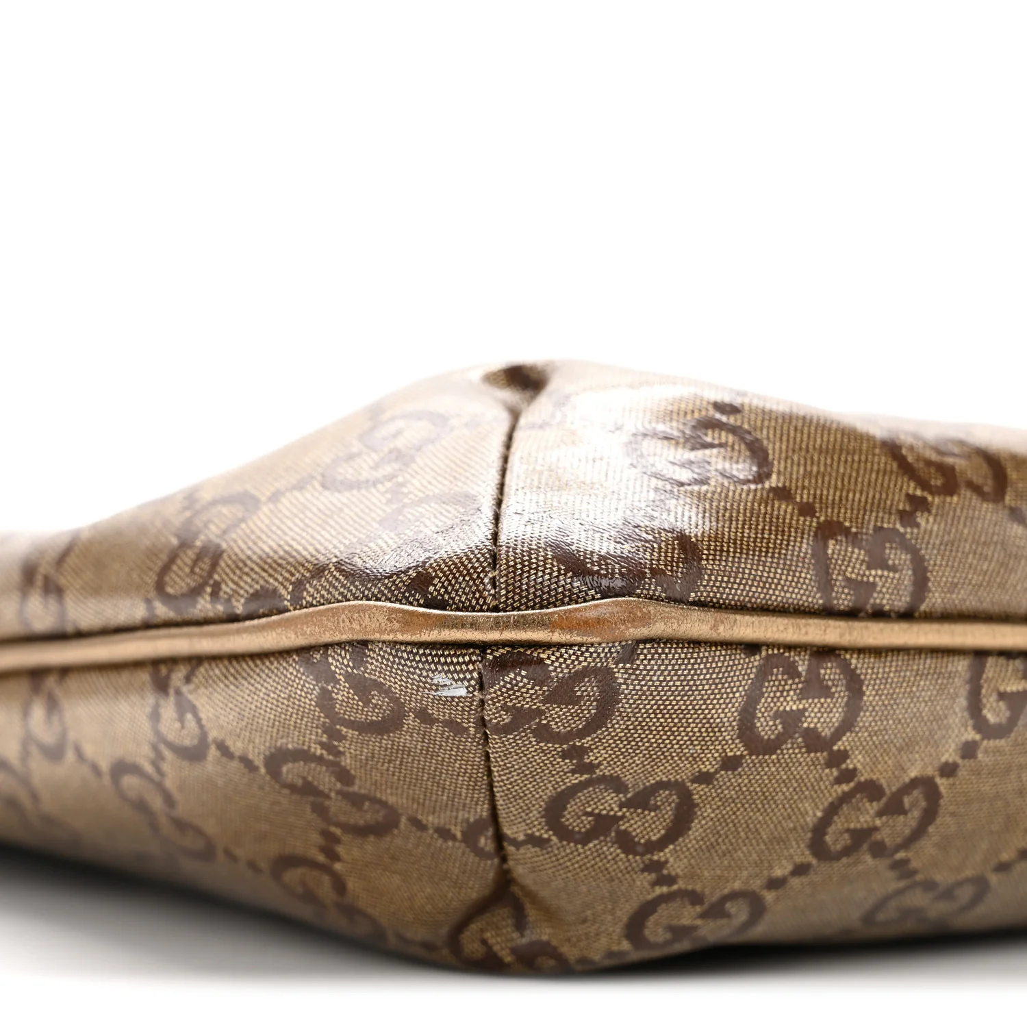 Crystal Monogram Web Small Flat Messenger Crossbody Bronze - Image 9