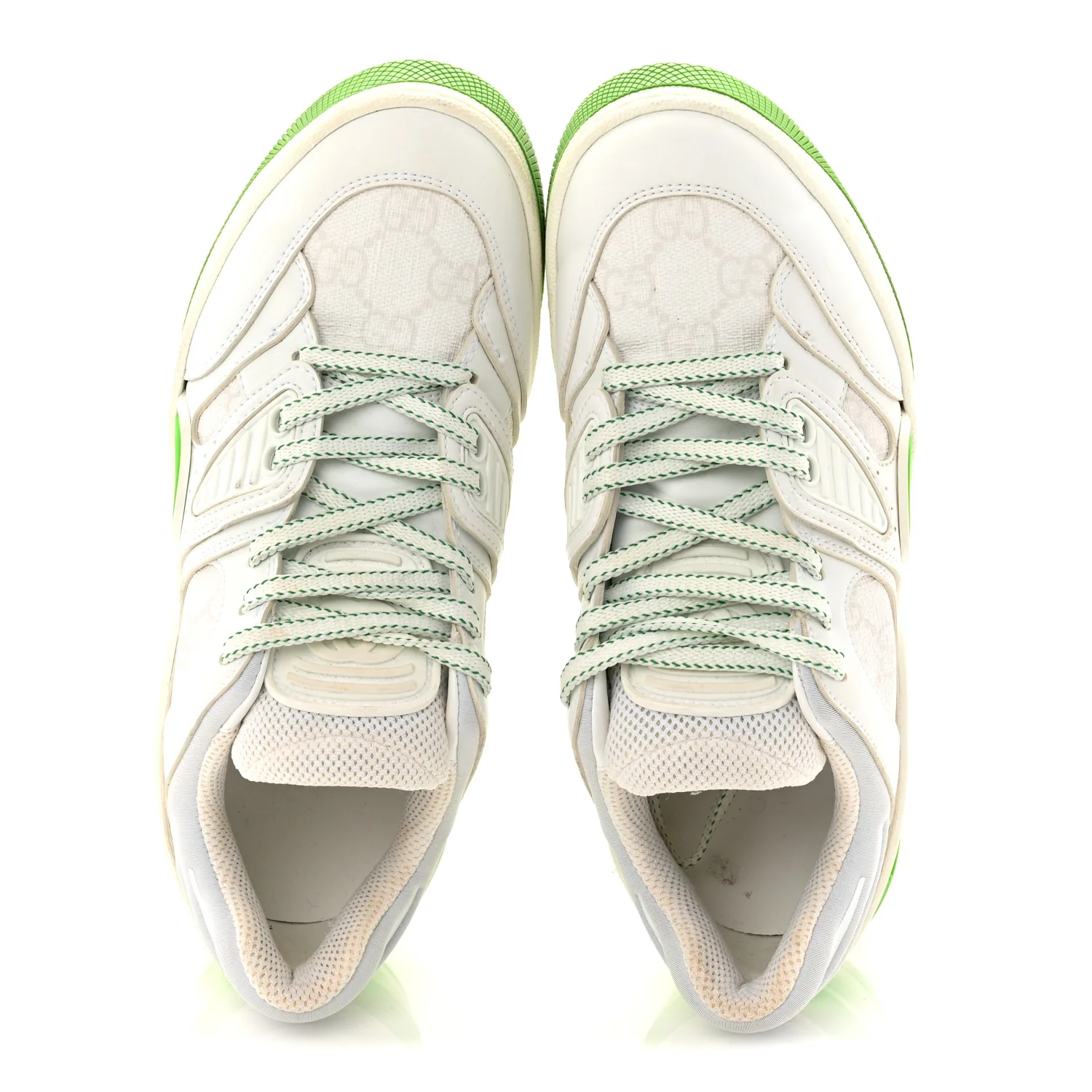 Demetra GG Supreme Monogram Womens Basket Low Top Sneakers 35 Great White Green - Image 3