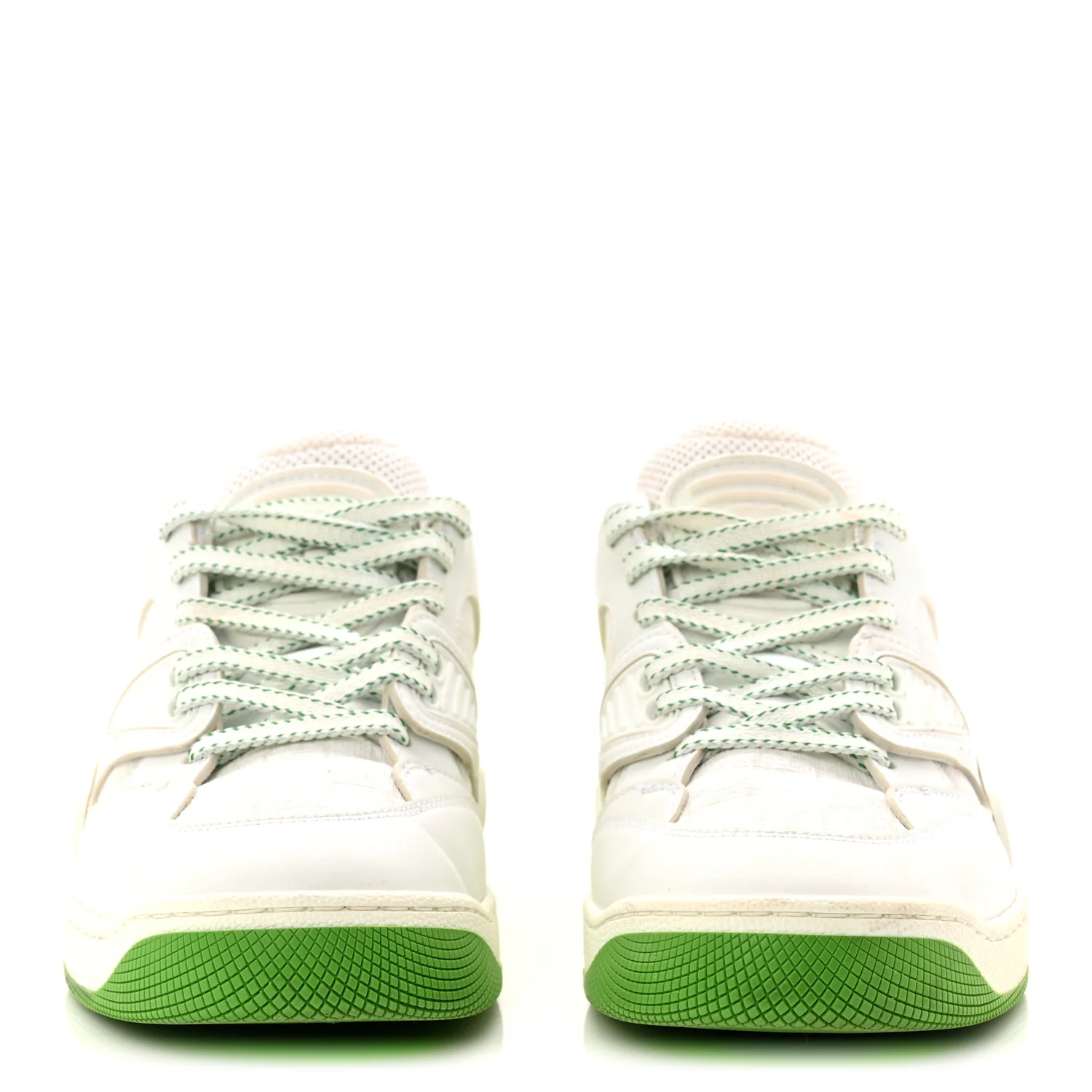 Demetra GG Supreme Monogram Womens Basket Low Top Sneakers 35 Great White Green - Image 4