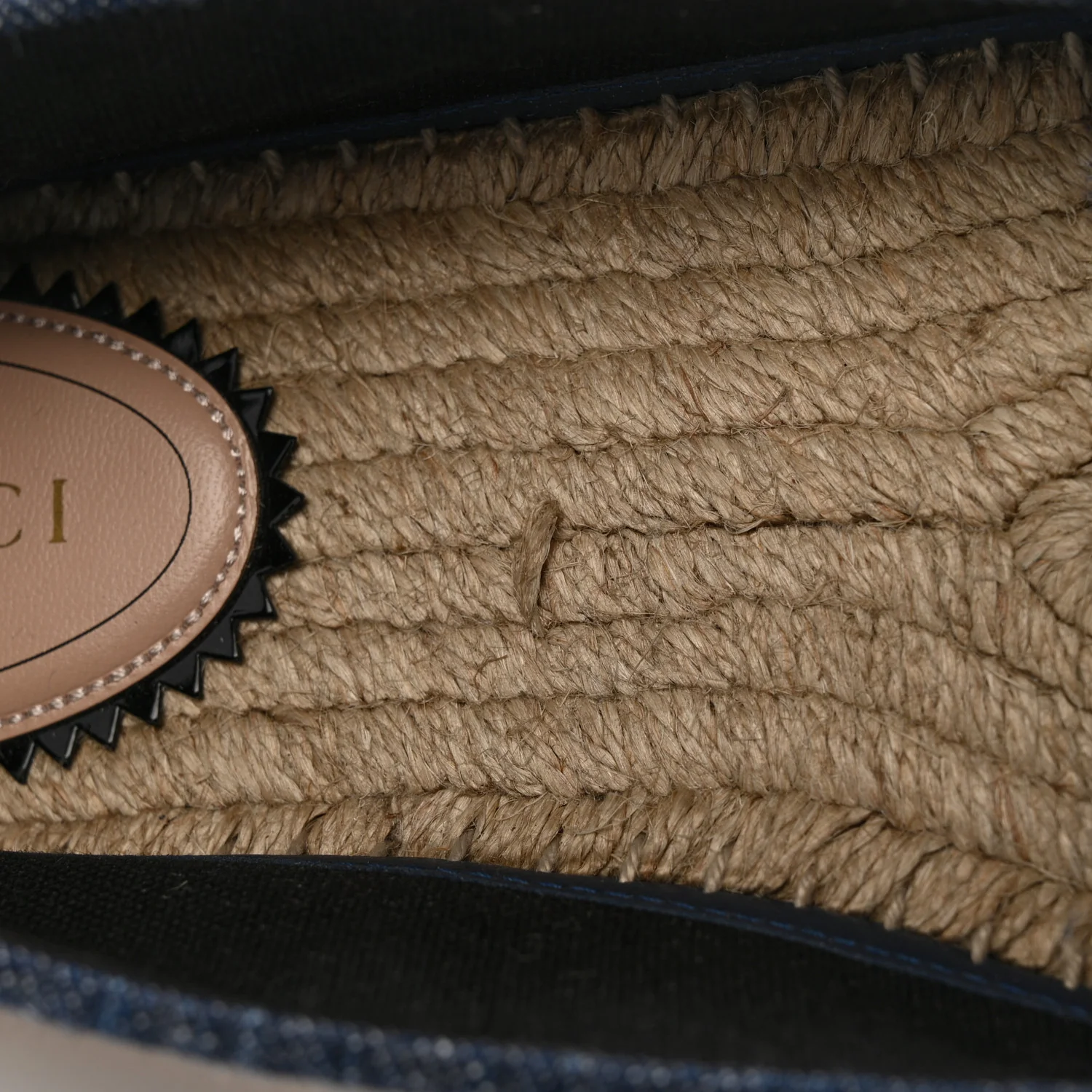 Denim Crystal GG Monogram Espadrilles 39 Blue - Image 10