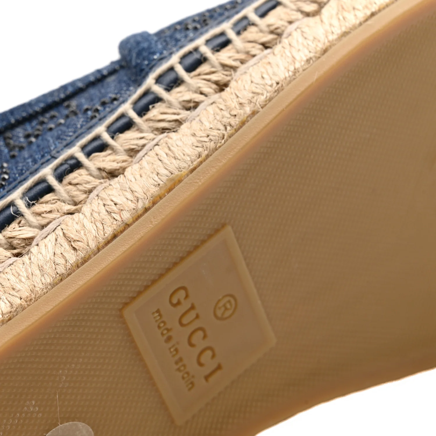 Denim Crystal GG Monogram Espadrilles 39 Blue - Image 11