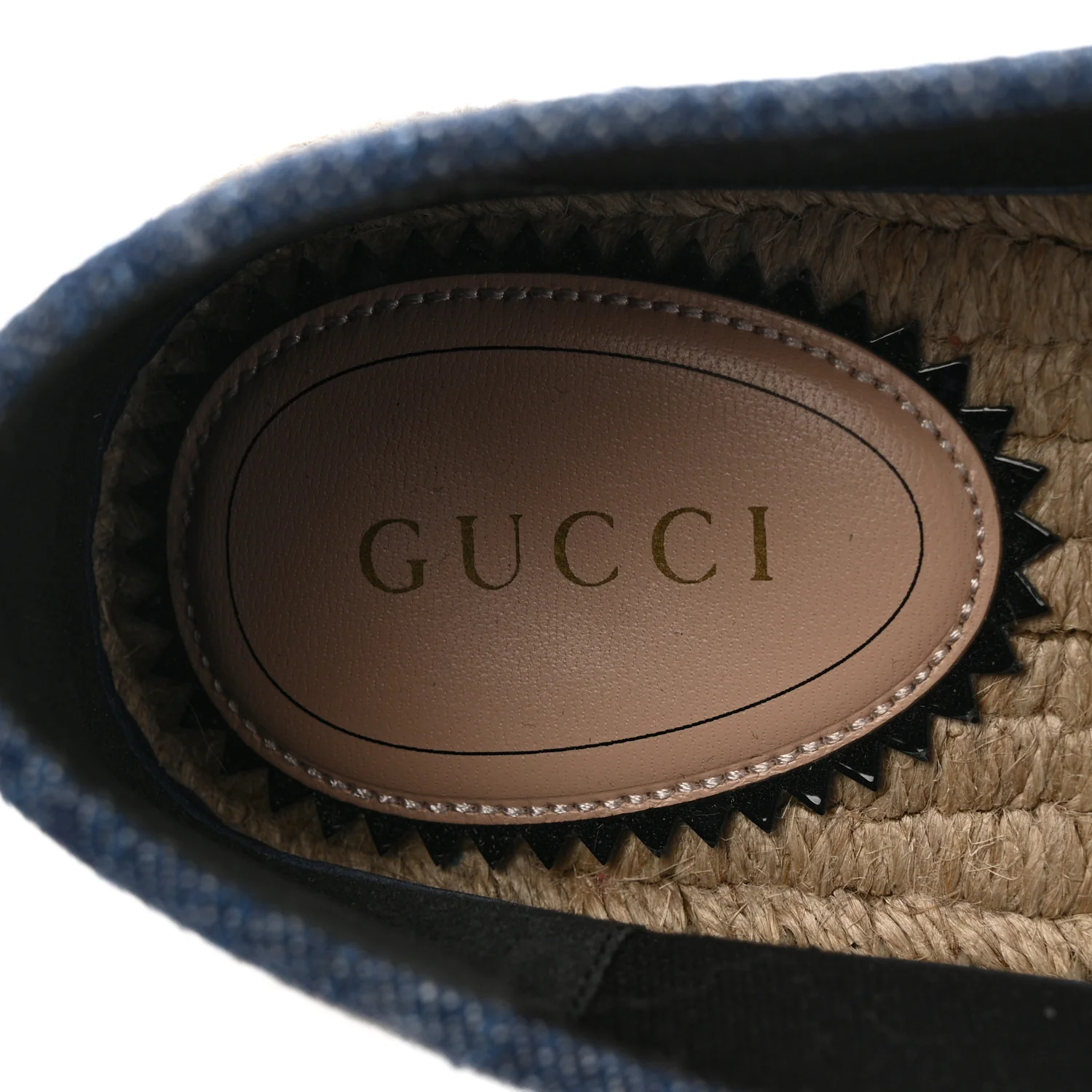 Denim Crystal GG Monogram Espadrilles 39 Blue - Image 7