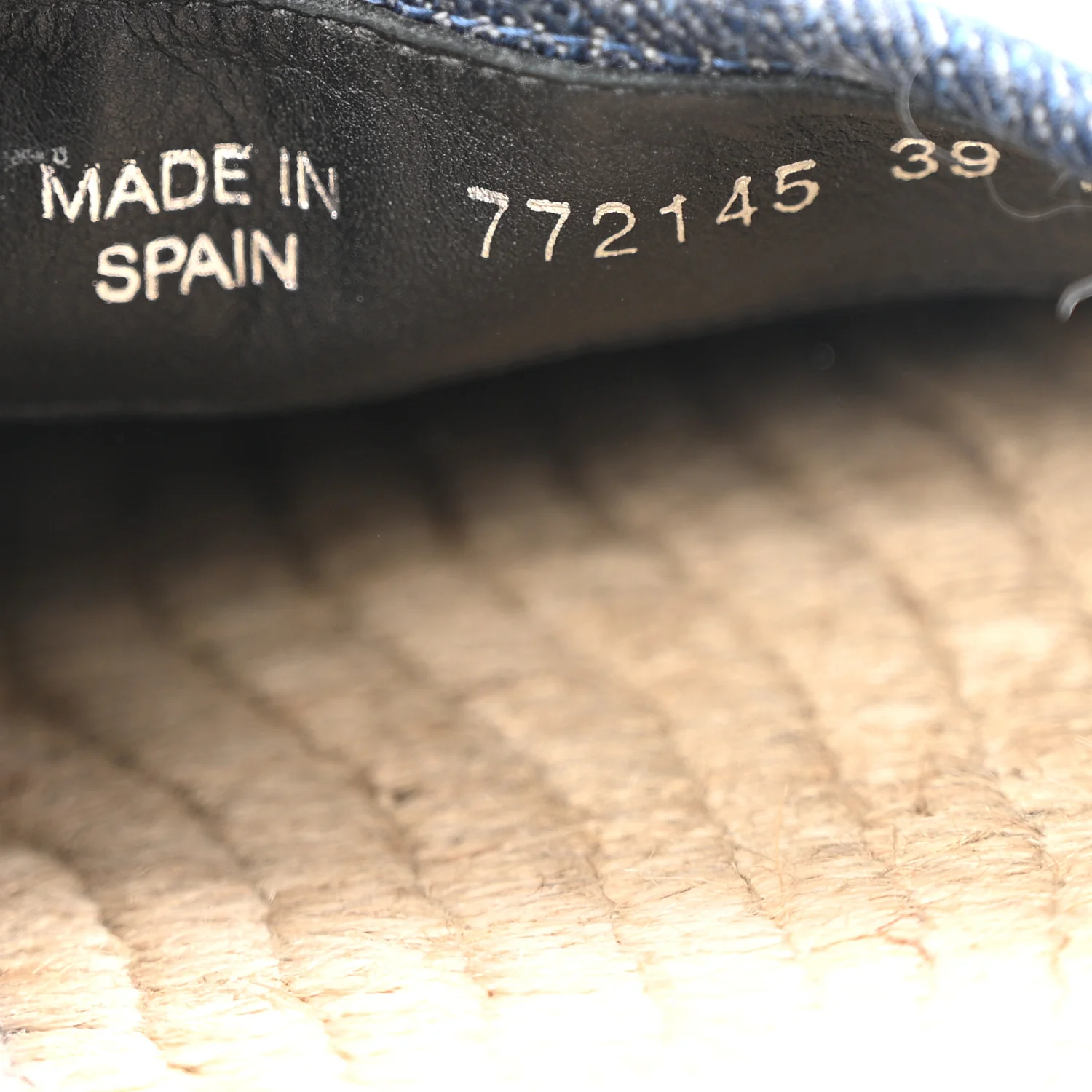 Denim Crystal GG Monogram Espadrilles 39 Blue - Image 8