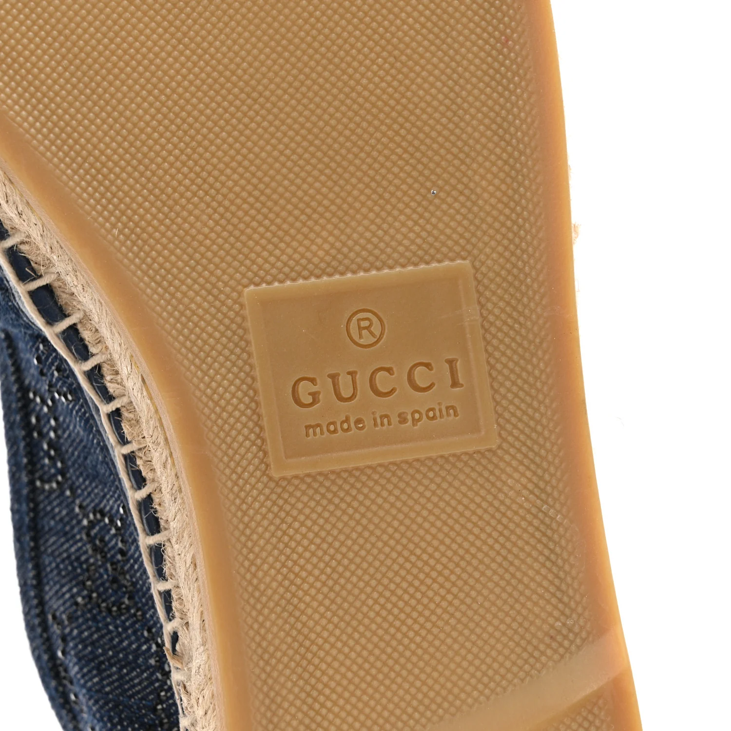 Denim Crystal GG Monogram Espadrilles 39 Blue - Image 9