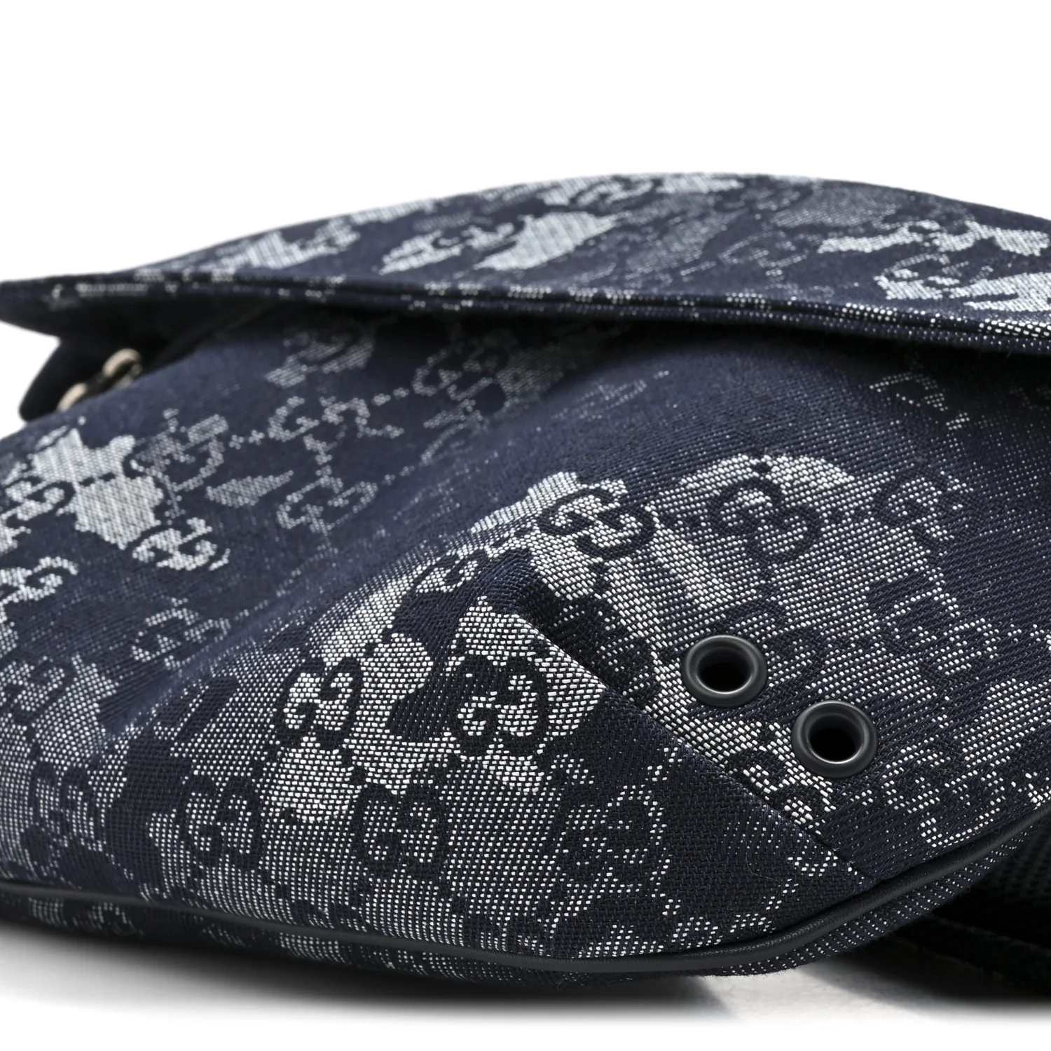 Denim GG Monogram Camouflage Belt Bag Blue - Image 9