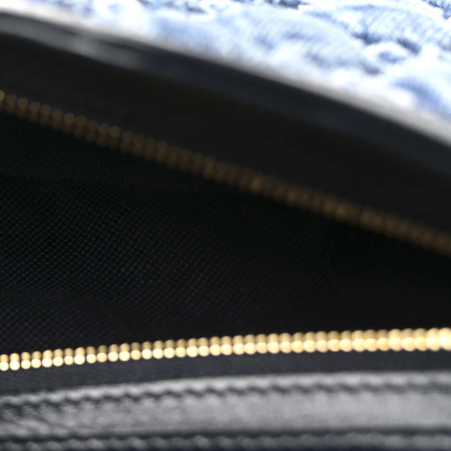 Denim GG Monogram Mini Moon Side Shoulder Bag Blue - Image 5