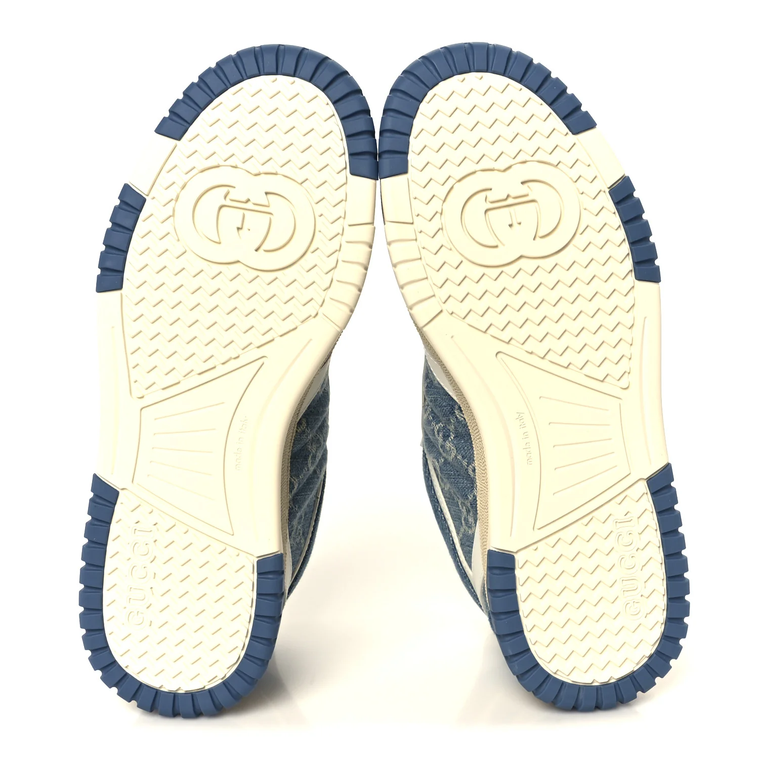 Denim GG Monogram Womens Re-Web Sneakers 38 Light Blue - Image 6