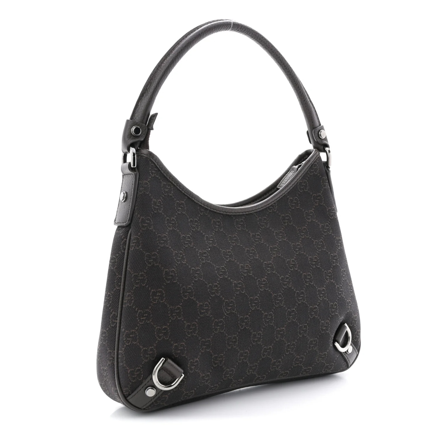 Denim Monogram Abbey D Ring Hobo Brown - Image 4