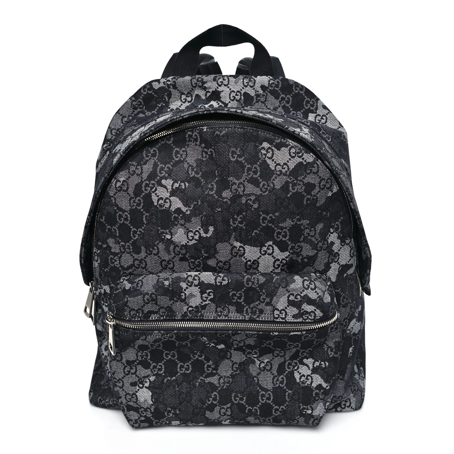 Denim Monogram Camouflage Large Backpack Blue