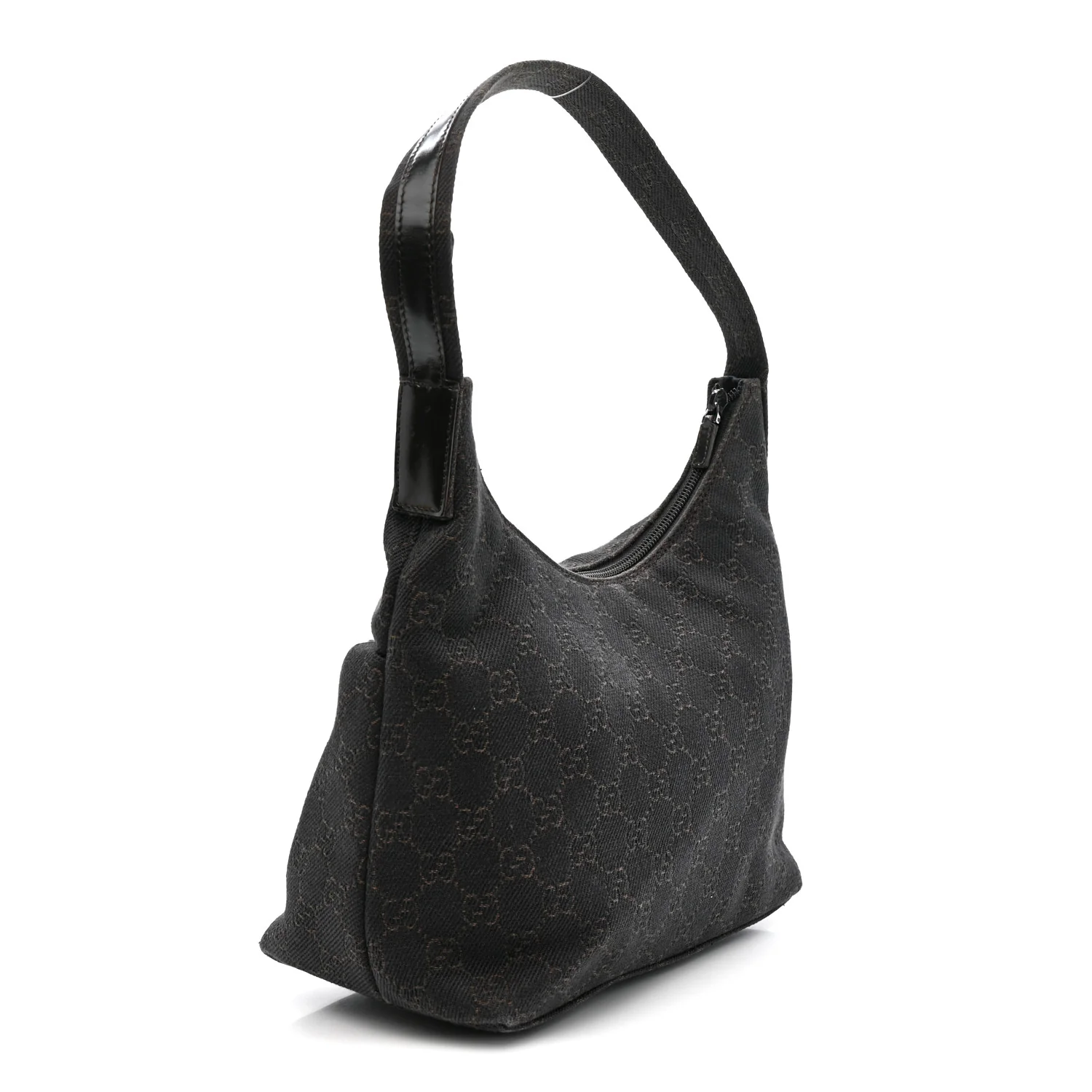 Denim Monogram Small Hobo Dark Brown - Image 3
