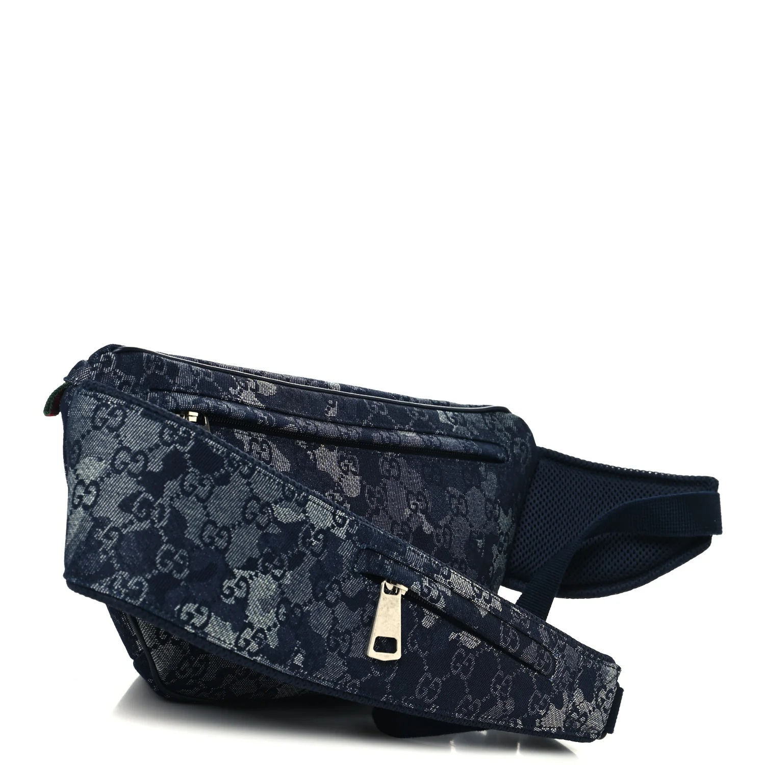 Denim Monogram Web Belt Bag Blue Multicolor - Image 3