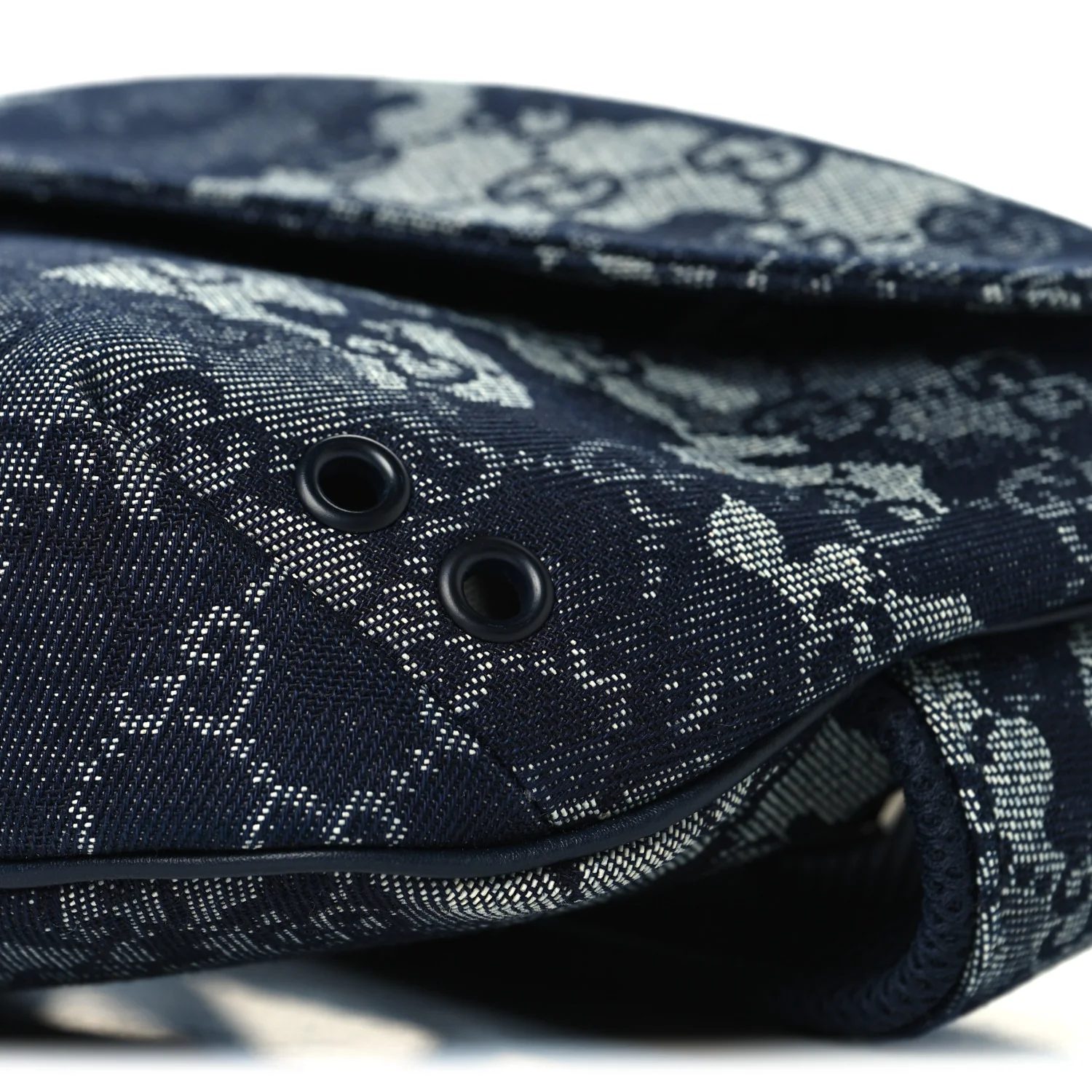 Denim Monogram Web Belt Bag Blue Multicolor - Image 9