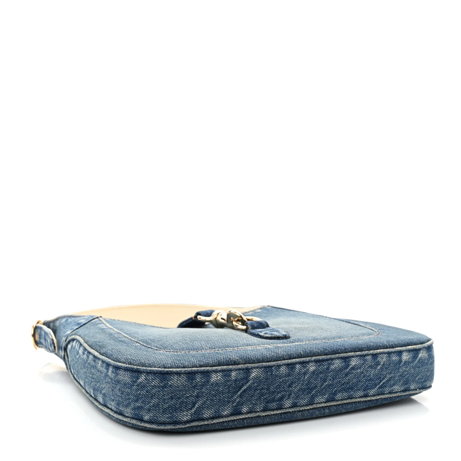 Denim Small Jackie Shoulder Bag Blue Denim - Image 4