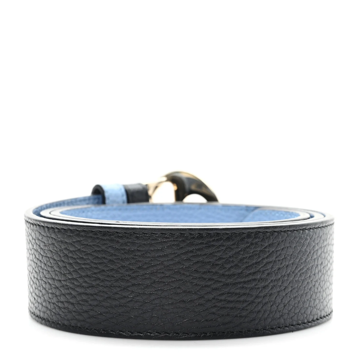 Dollar Calfskin 1973 Reversible Belt 90 36 Black Mineral Blue - Image 2