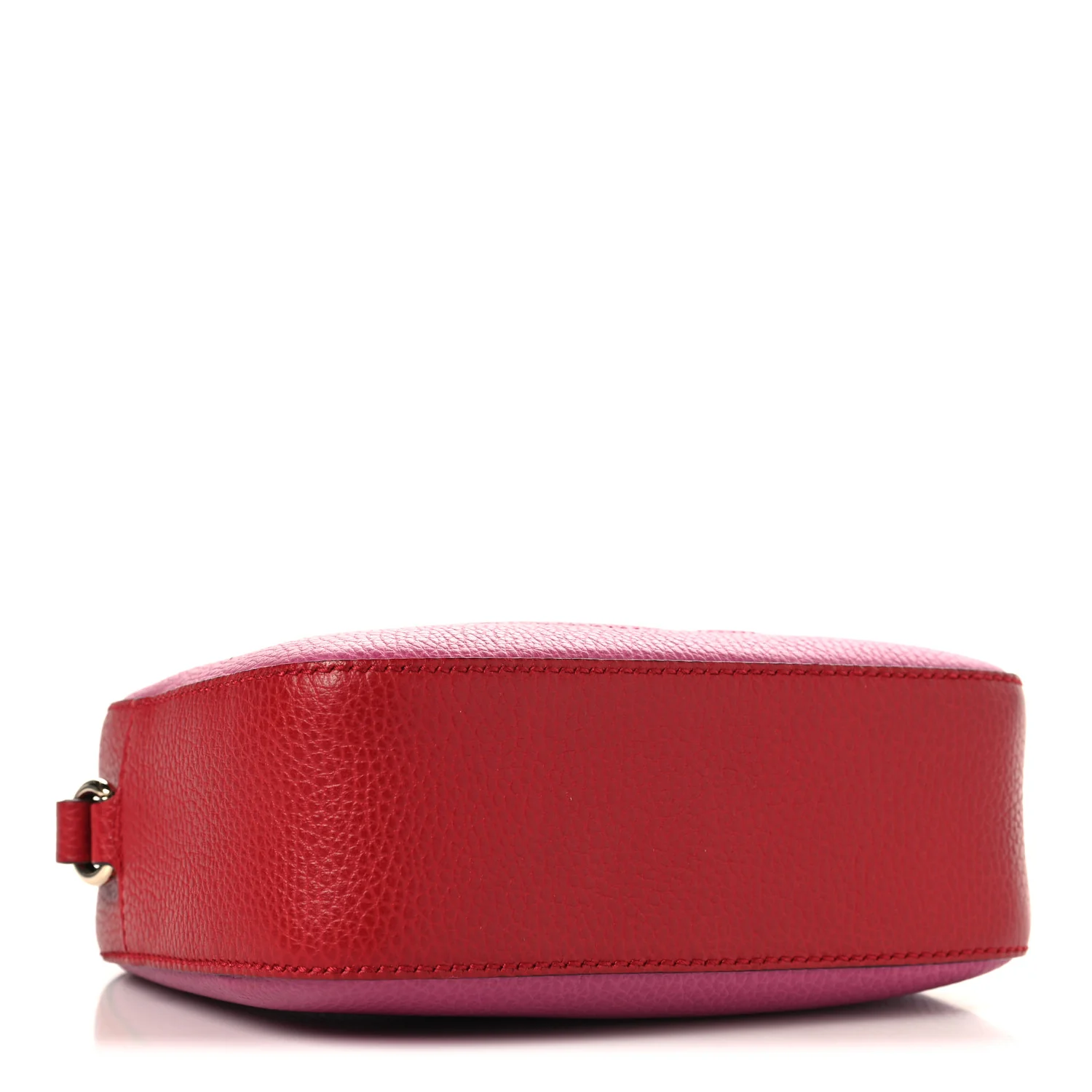 Dollar Calfskin Bi-Color Small Soho Disco Bag New Rosette Hibiscus Red - Image 4