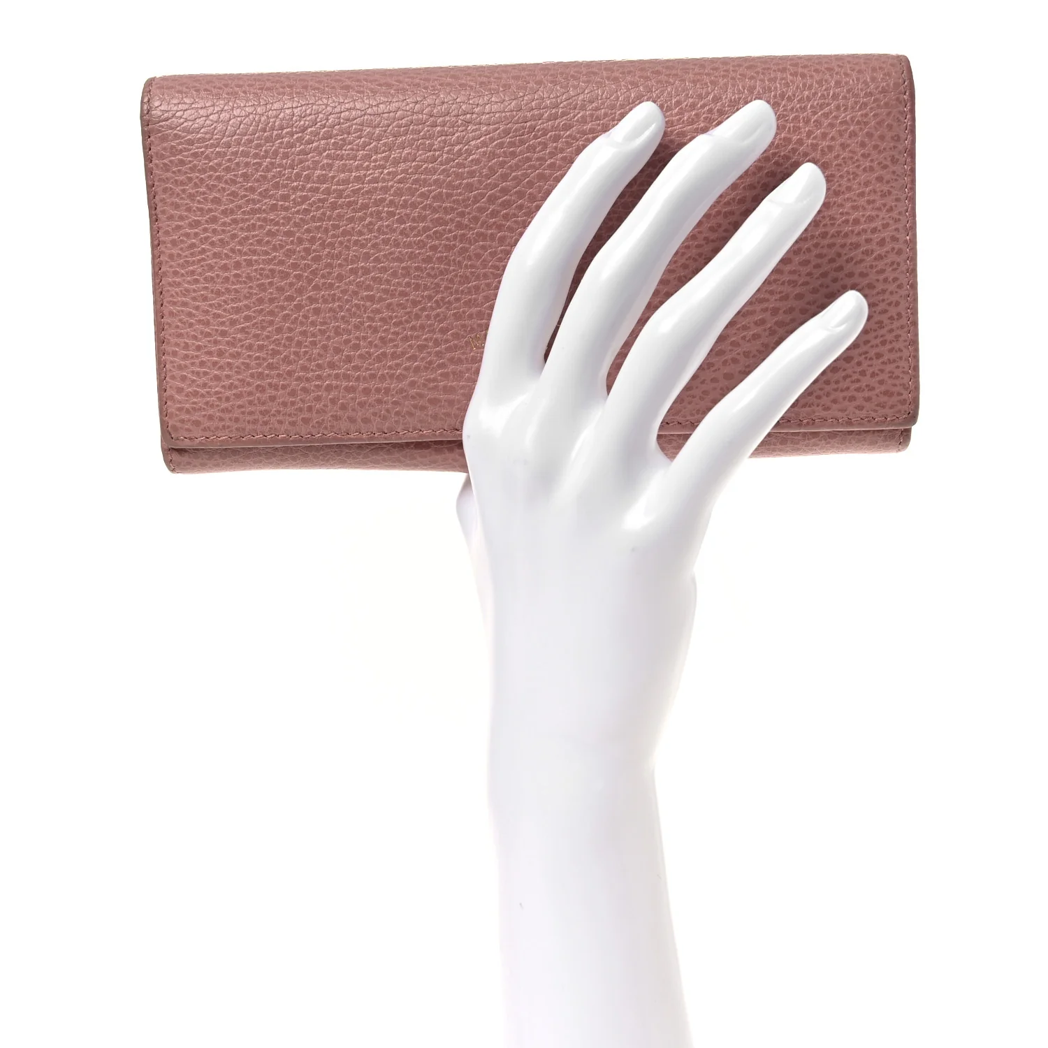 Dollar Calfskin Continental Wallet Soft Pink - Image 2