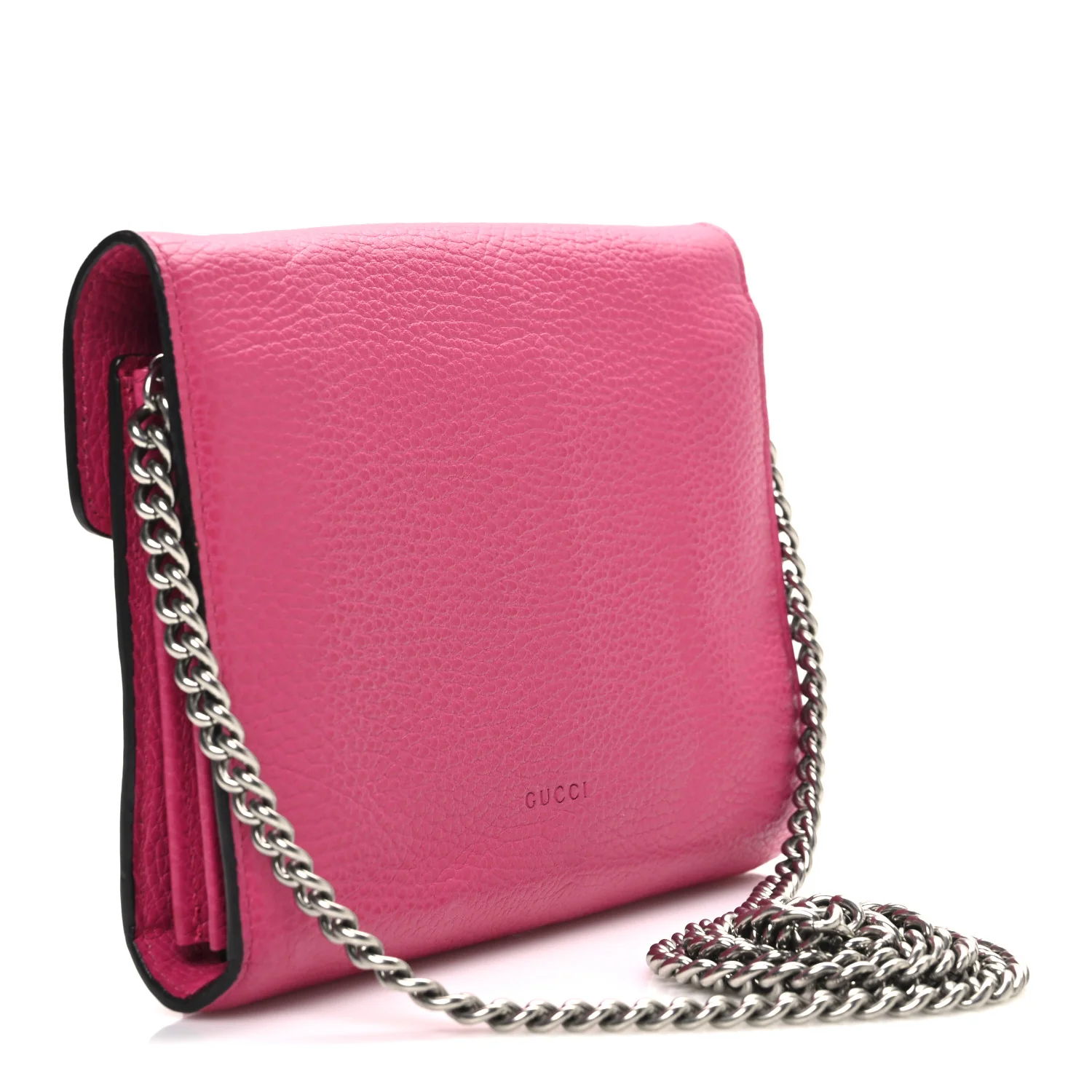 Dollar Calfskin Crystal Mini Dionysus Chain Wallet Box Pink - Image 3